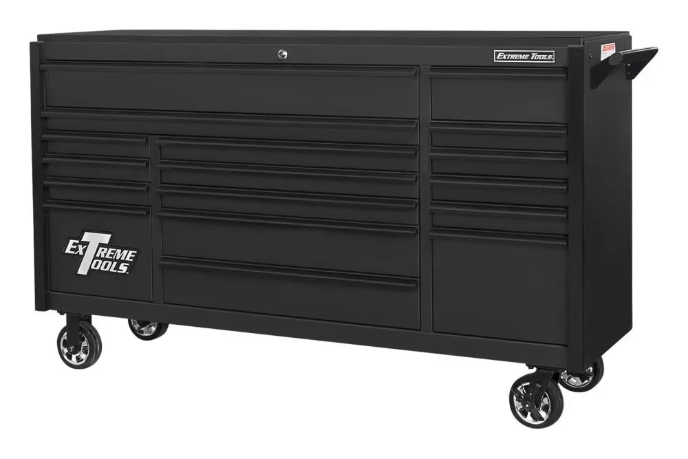 Toolstorage Sleek with Portable, AkzoNobel high gloss powder coat finish, TPL Bank Roller Matte Black-Drawer - Black Pvc Model 0616B3