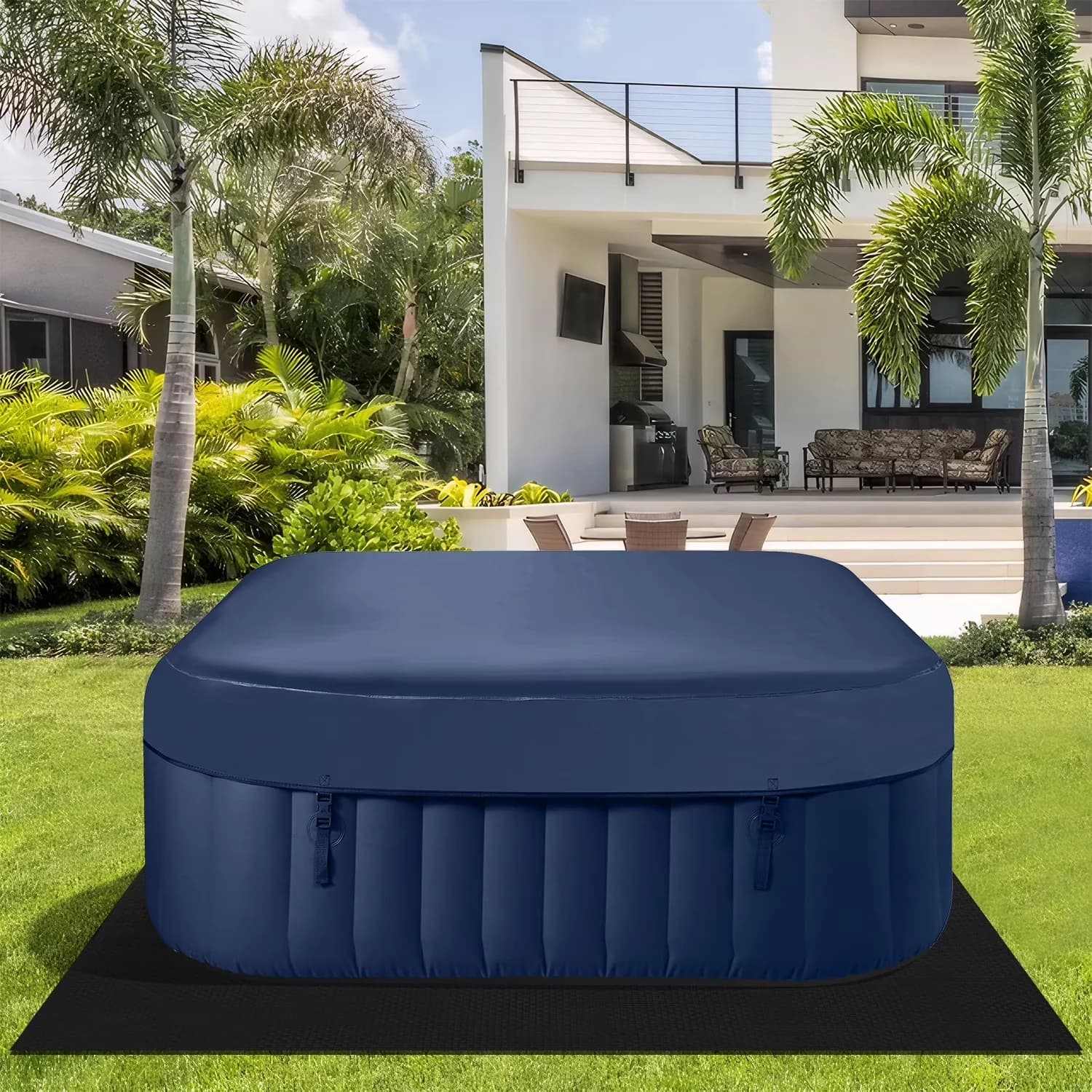 Compact Hot Tub with Inflatable for Outdoor, Patio - 4-6 - Durable Build Model A54C80