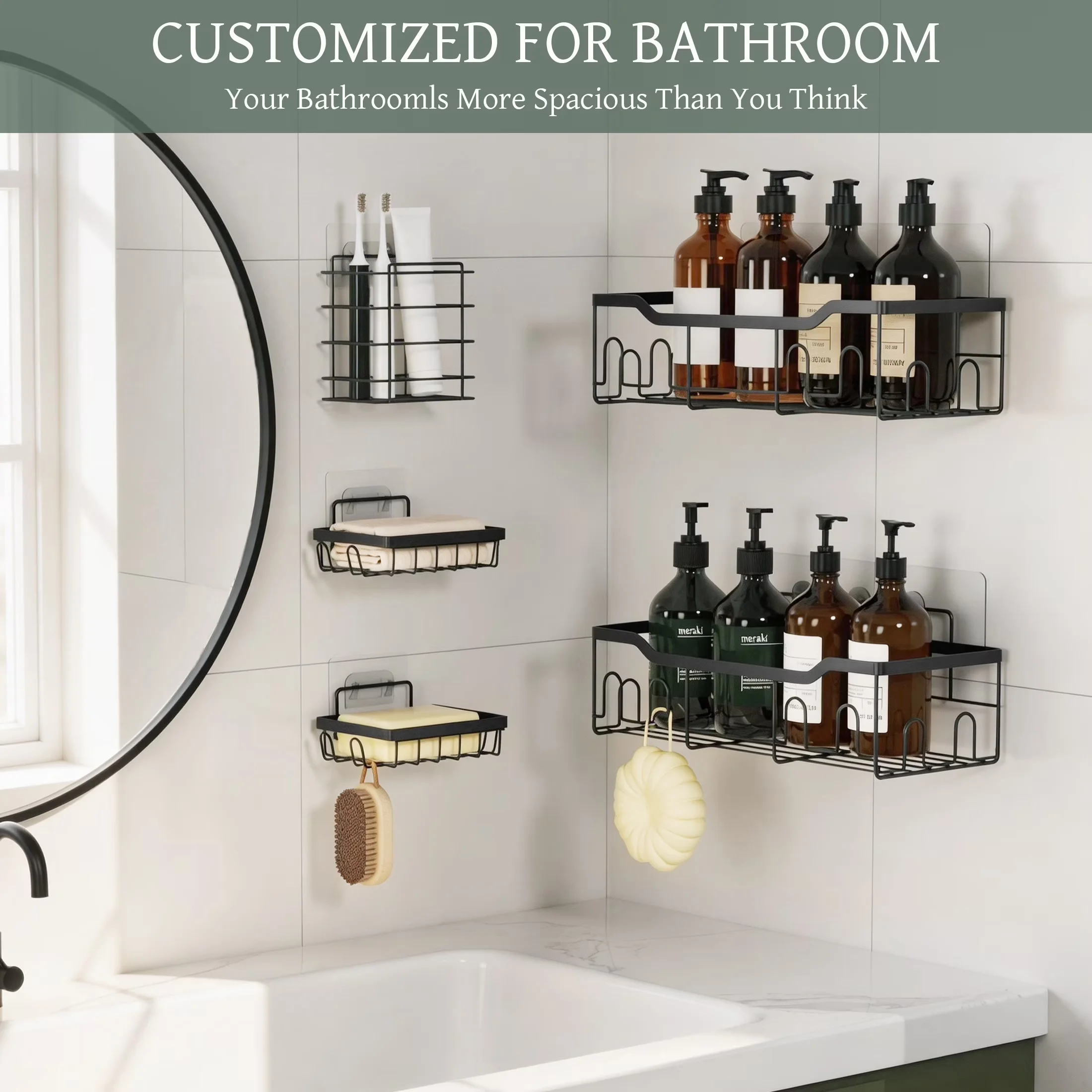 Innovative Bathroom Renovation with Hanging, Rust Resistant - Black Stainless Steel for Bathroom, Home Model 8D9344