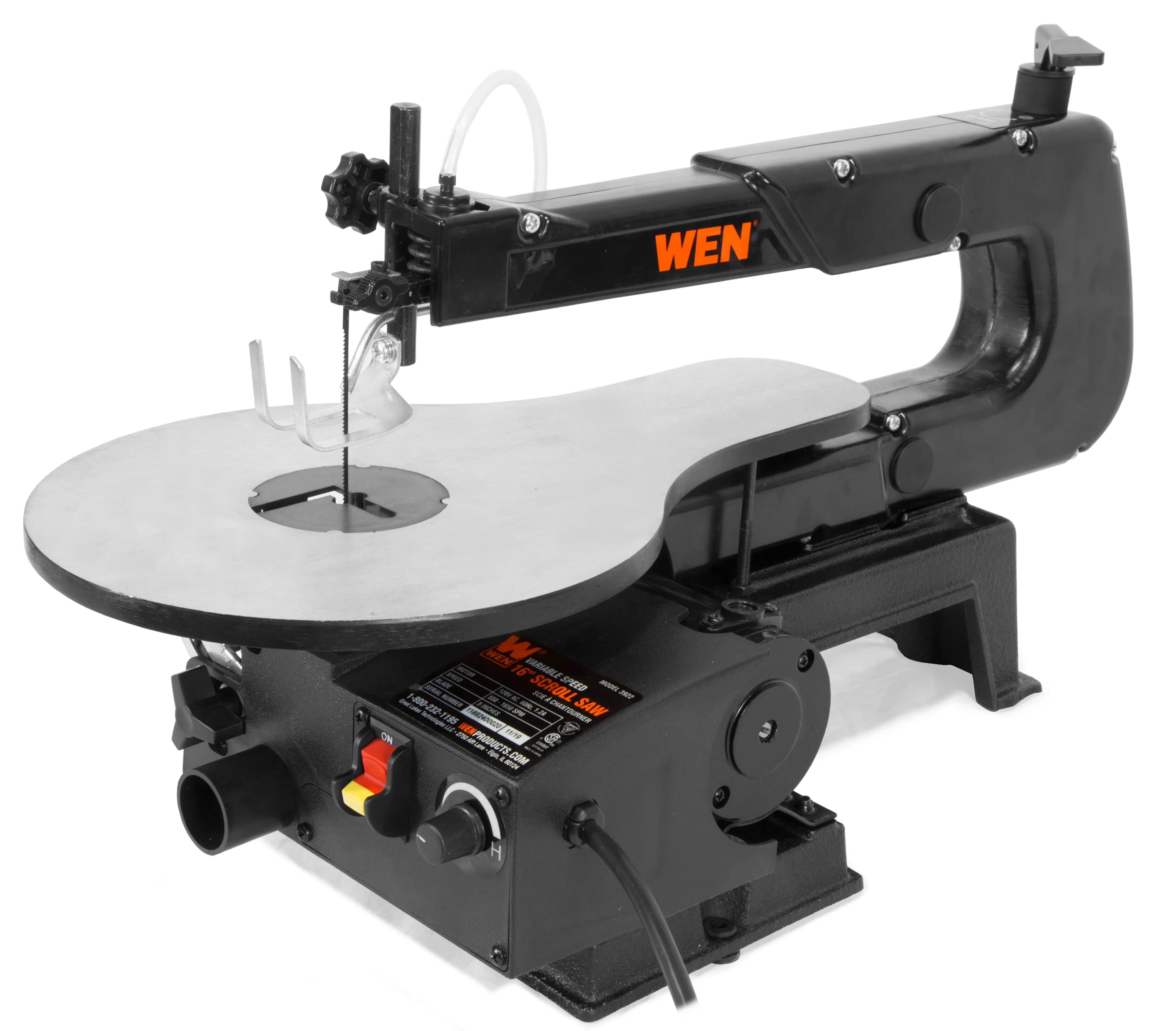 Efficient Power Saw with Variable Speed, 16-Inch Variable Speed Scroll, Easy-Access Blade Changes - Black Model 1D93BC