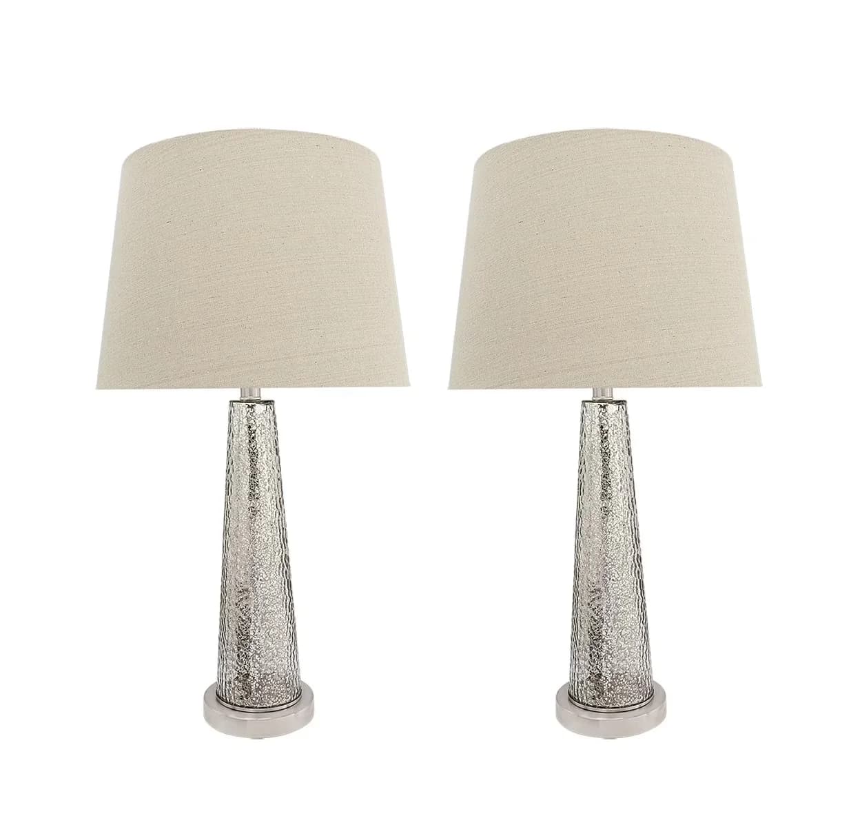 Sleek Table Lamp with Incandescent, Transitional, 30" High Transitional Glass - Glass Beige Model 7C1C13