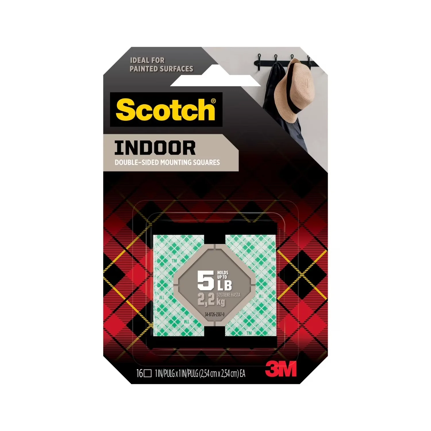 Reliable Damage-Free Hanging with White, Indoor Double-Sided Mounting Tape - White Foam Model D2861F