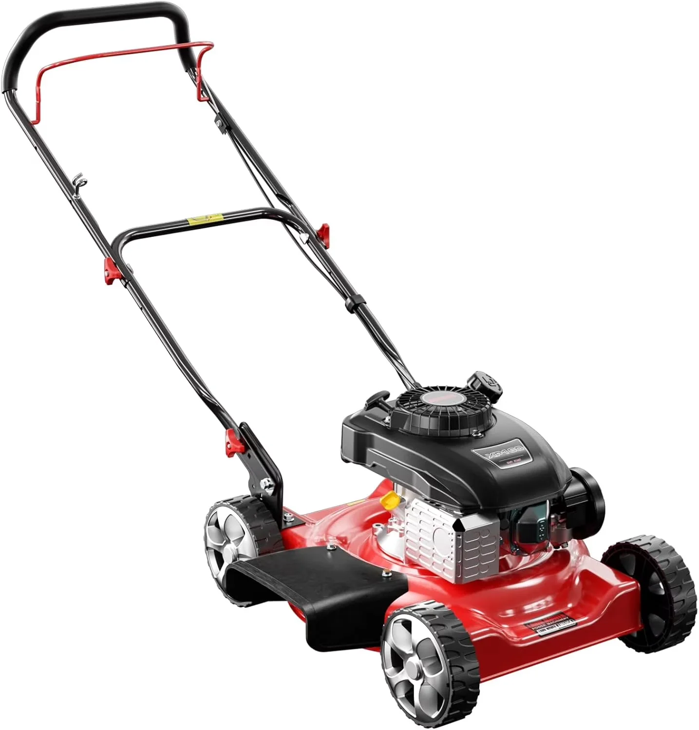 Modern Push Mower with Adjustable Cutting Height, 3-Position Cutting Height Adjustment - Red Model 5769AA