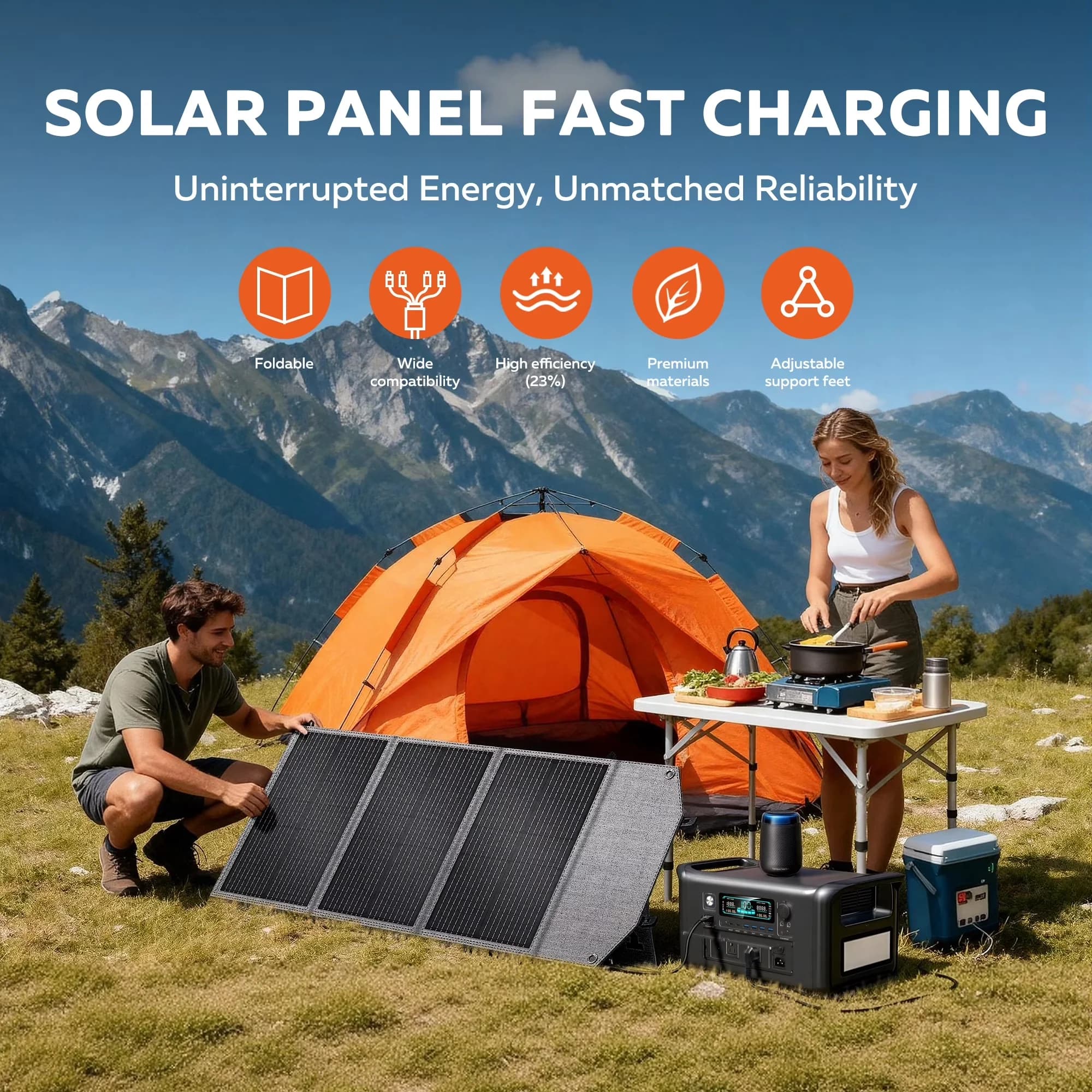 Generator Innovative with 1600W, Usb Port, 1600W Portable Power Station - Black for Camping, Home Model 754E30