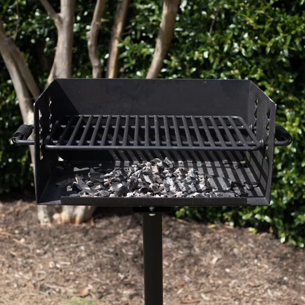 Charcoal Grill Professional with Rust Resistant, Park-Style - Black Steel Model 990FC5
