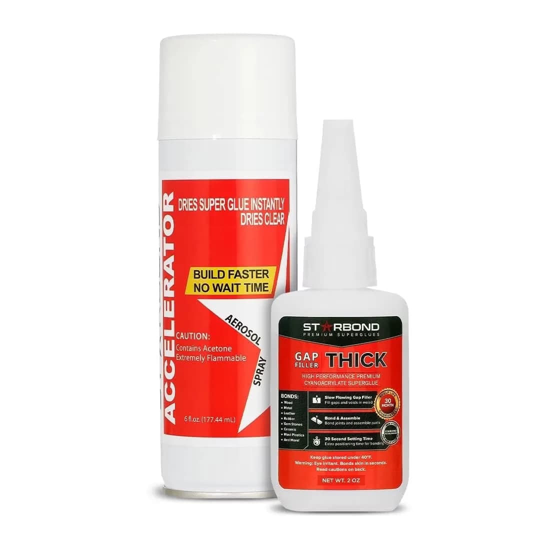 Innovative Adhesives Glues In Paint Supplies Tool with Clear Thick CA Glue (2 oz.), Accelerator (6 fl oz.) - Clear 2 oz. Model 0D7A66