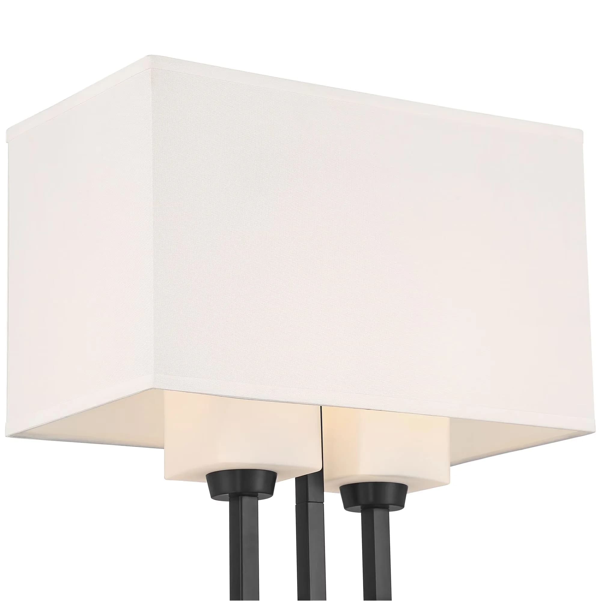 Essential Floor Lamp with LED, Farmhouse - Metal Black for Living Room, Bedroom Model 0D494F