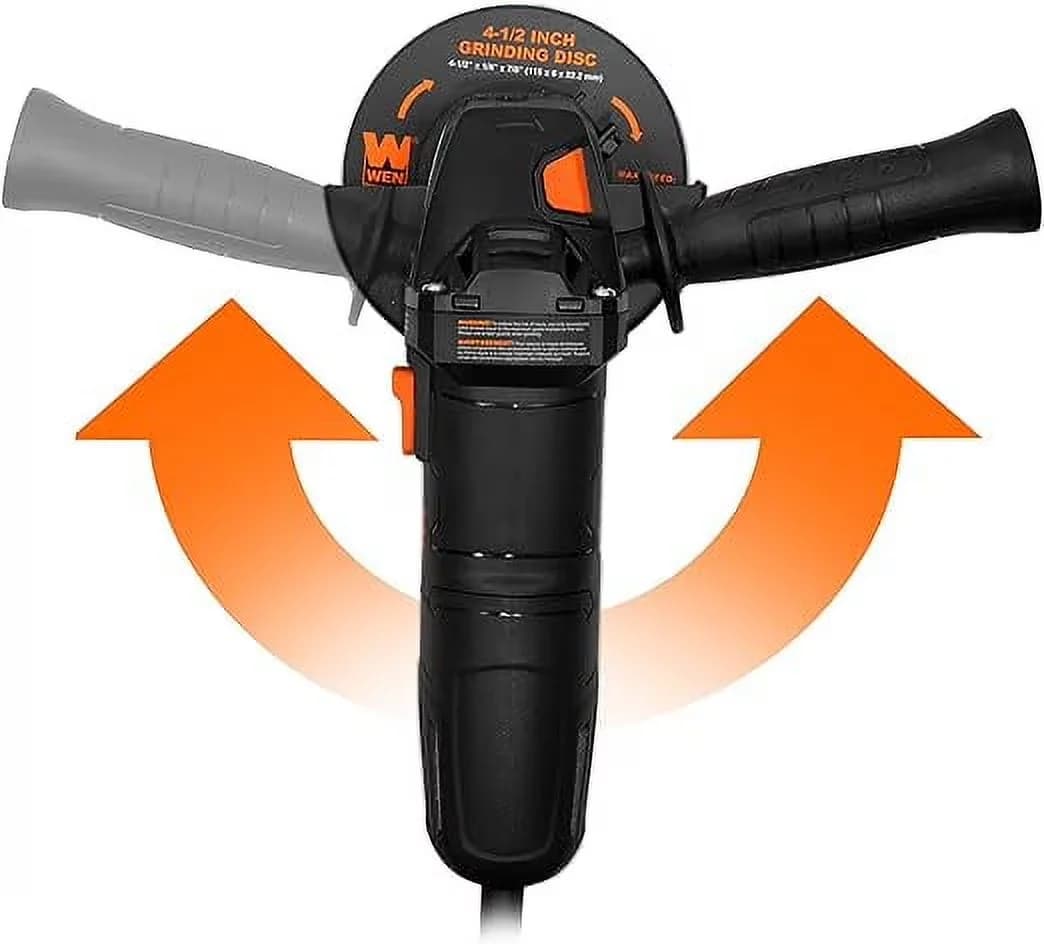 Innovative Woodworking with Lightweight, 7.5-Amp 4-1/2-Inch Corded Angle Grinder - Black Model 5E8FE6