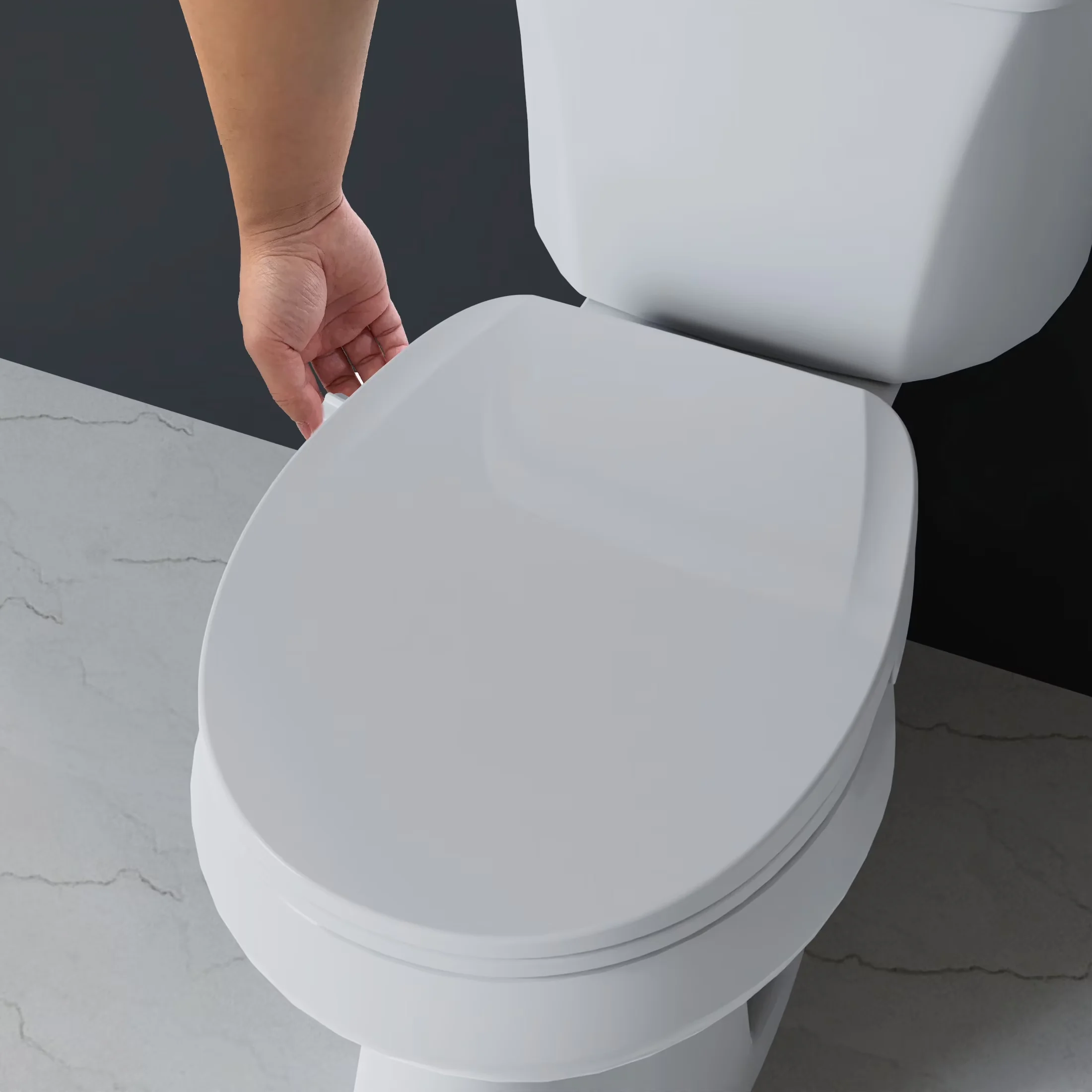 Toilet Seats And Lid Versatile with Self-Cleaning Nozzles, Easy Installation - Pp Model F93725
