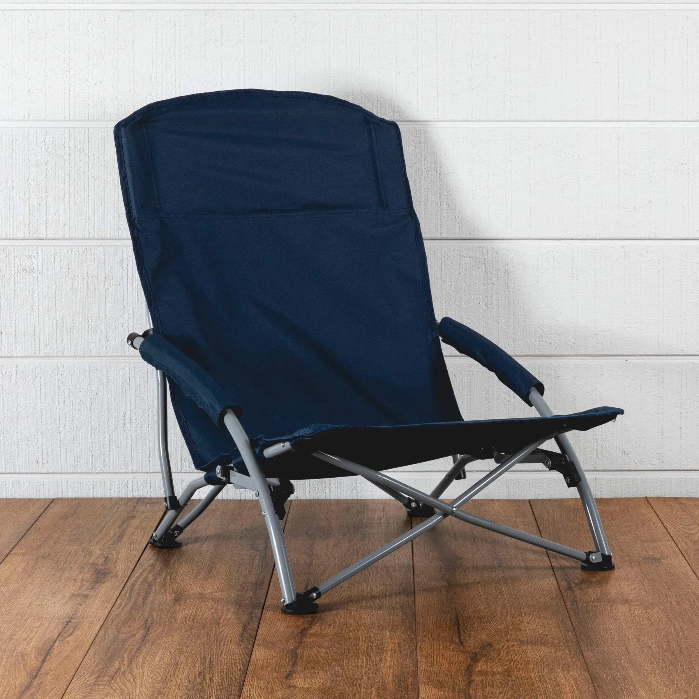Durable Beach Chair with Folding, Tranquility, Carry Bag - Blue - Contemporary Style Model E3924D