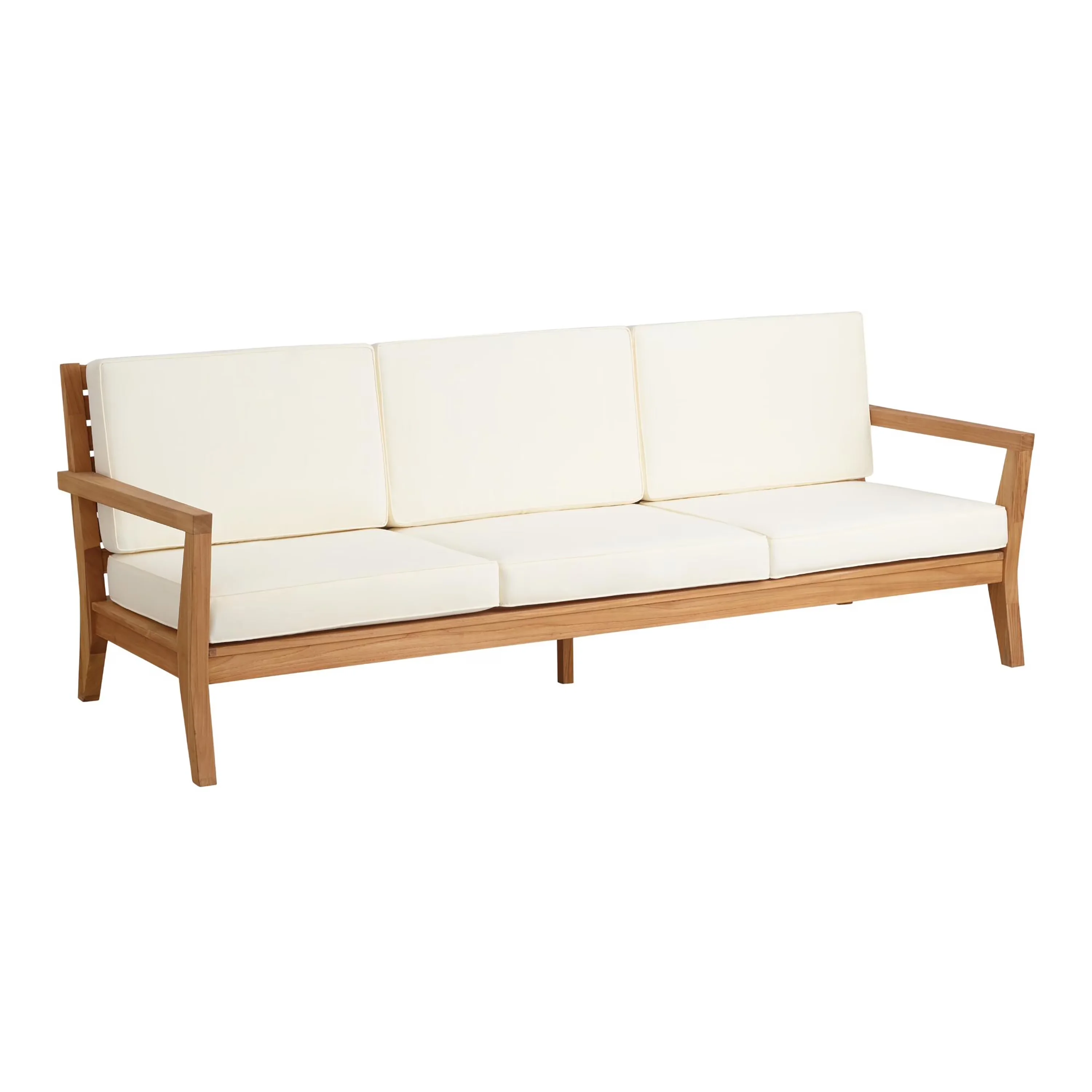 Premium Outdoor Sofas Sectional with Modern, Weather-Resistant - White Teak Model 7DBD62