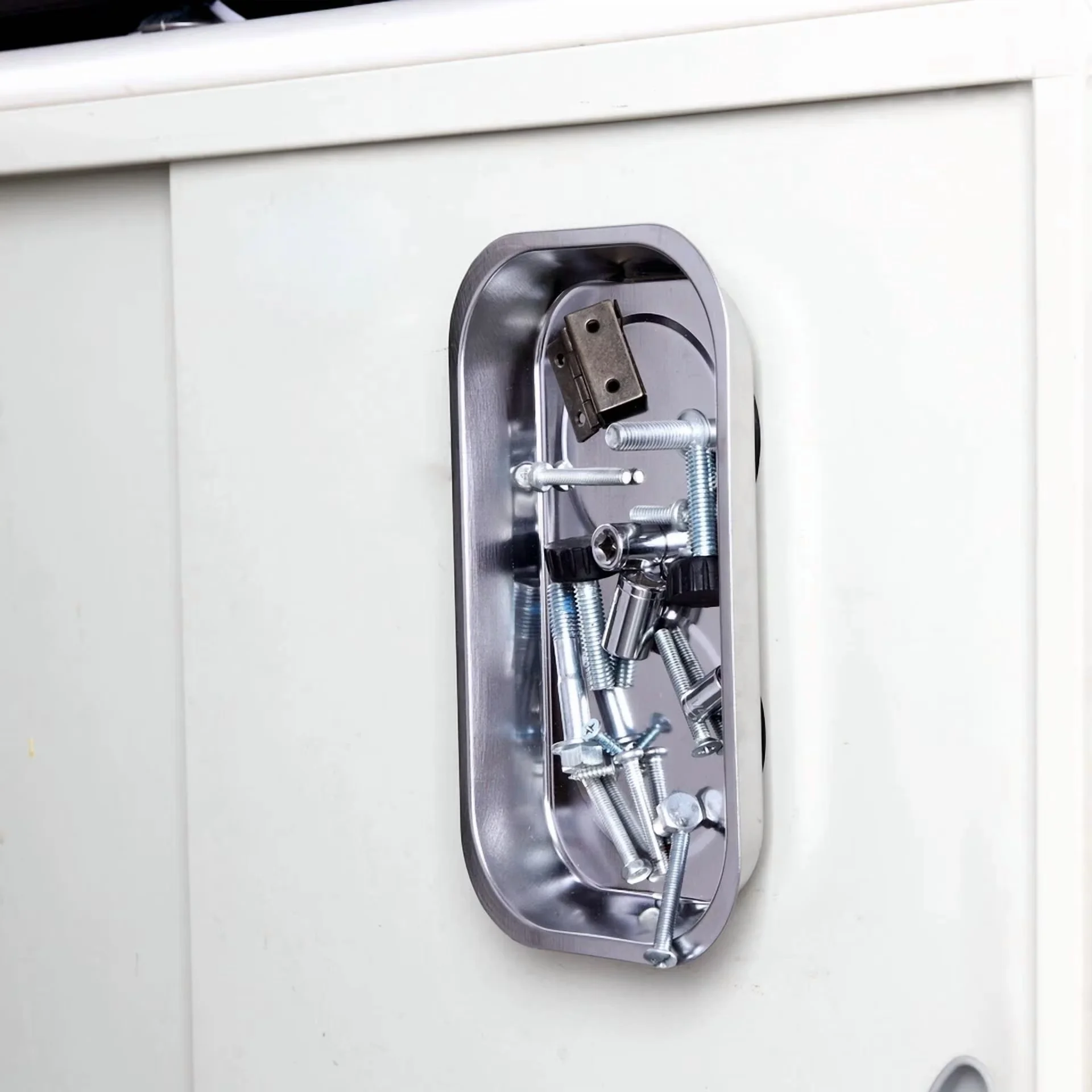 Sleek Toolstorage with Useful for both indoor and outdoor use. - Stainless Steel Model 919F4B