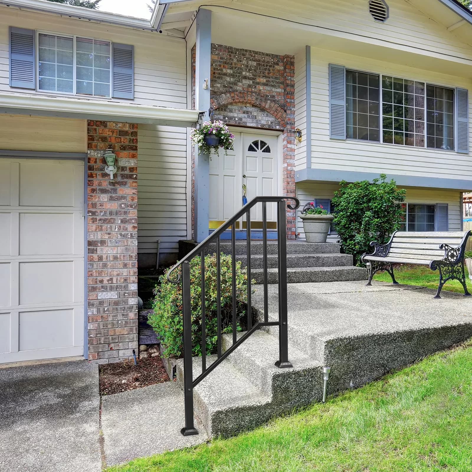 Classic Building Material with Easy To Assemble - Wrought Iron Black 1-3 Model 73786B