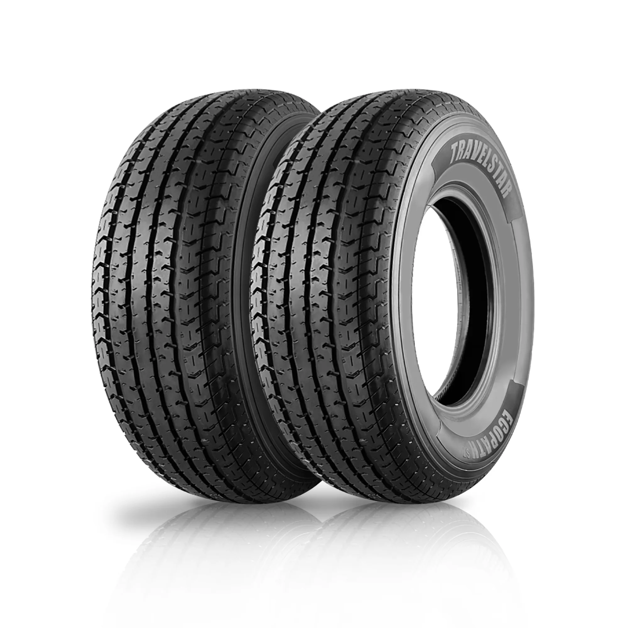 Quality Trailer Tire with Fits Multiple Makes And Models, Size: 205/75 R15(Set of 2) - Model 4F7B7C