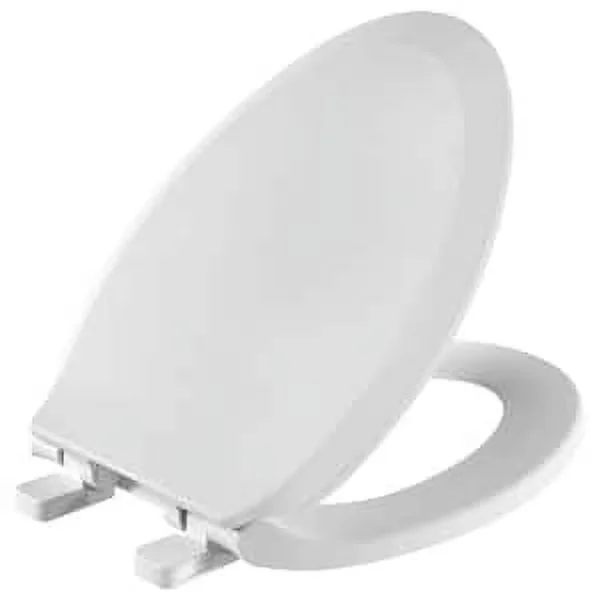 Toilet Seats And Lid Reliable with Soft Close, White, 020 Slow Elongated Closed Front Seat - Plastic White Model 82EA12