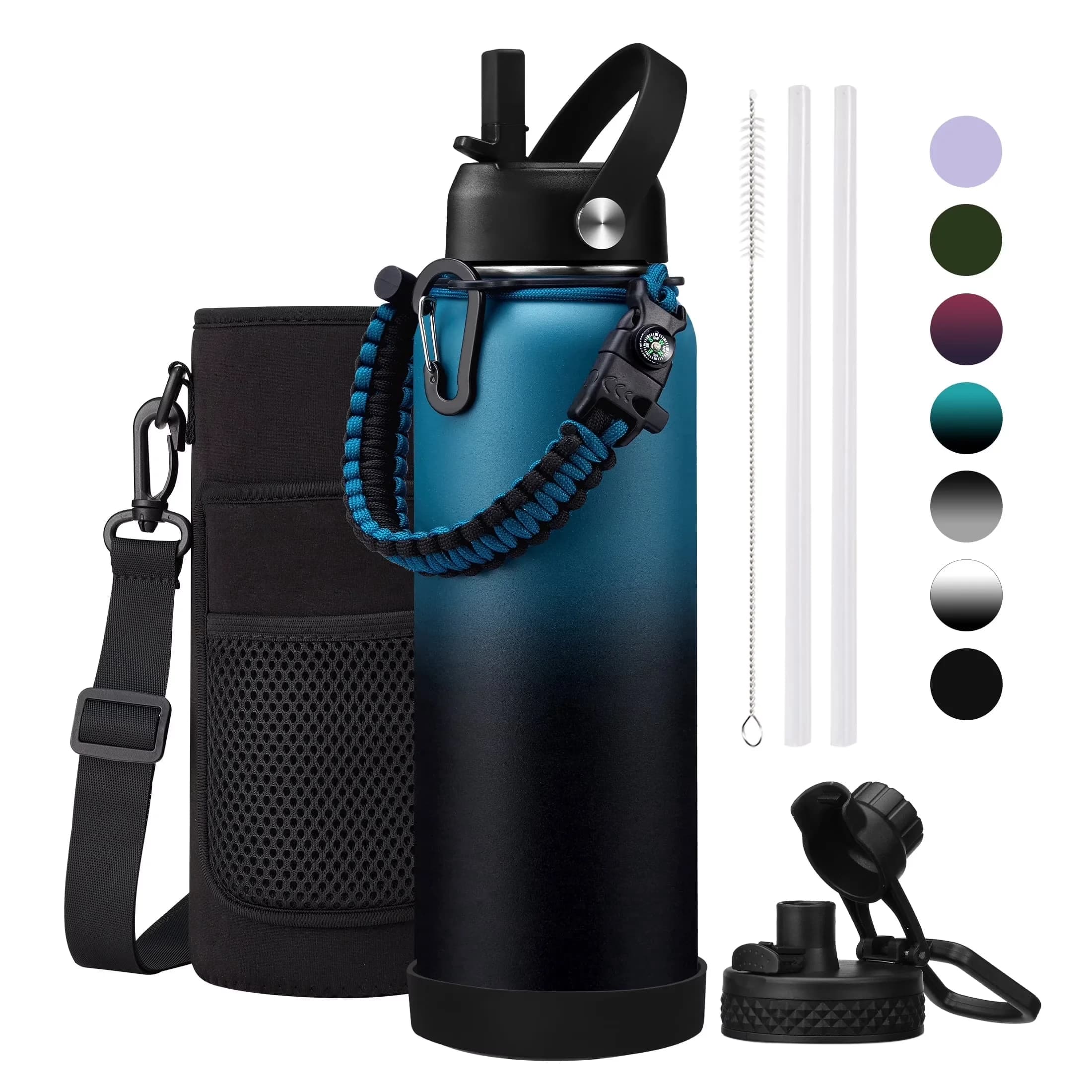 Innovative Water Filtration with 40oz Insulated Bottle, Carrier Bag - Stainless Steel Model D9222E