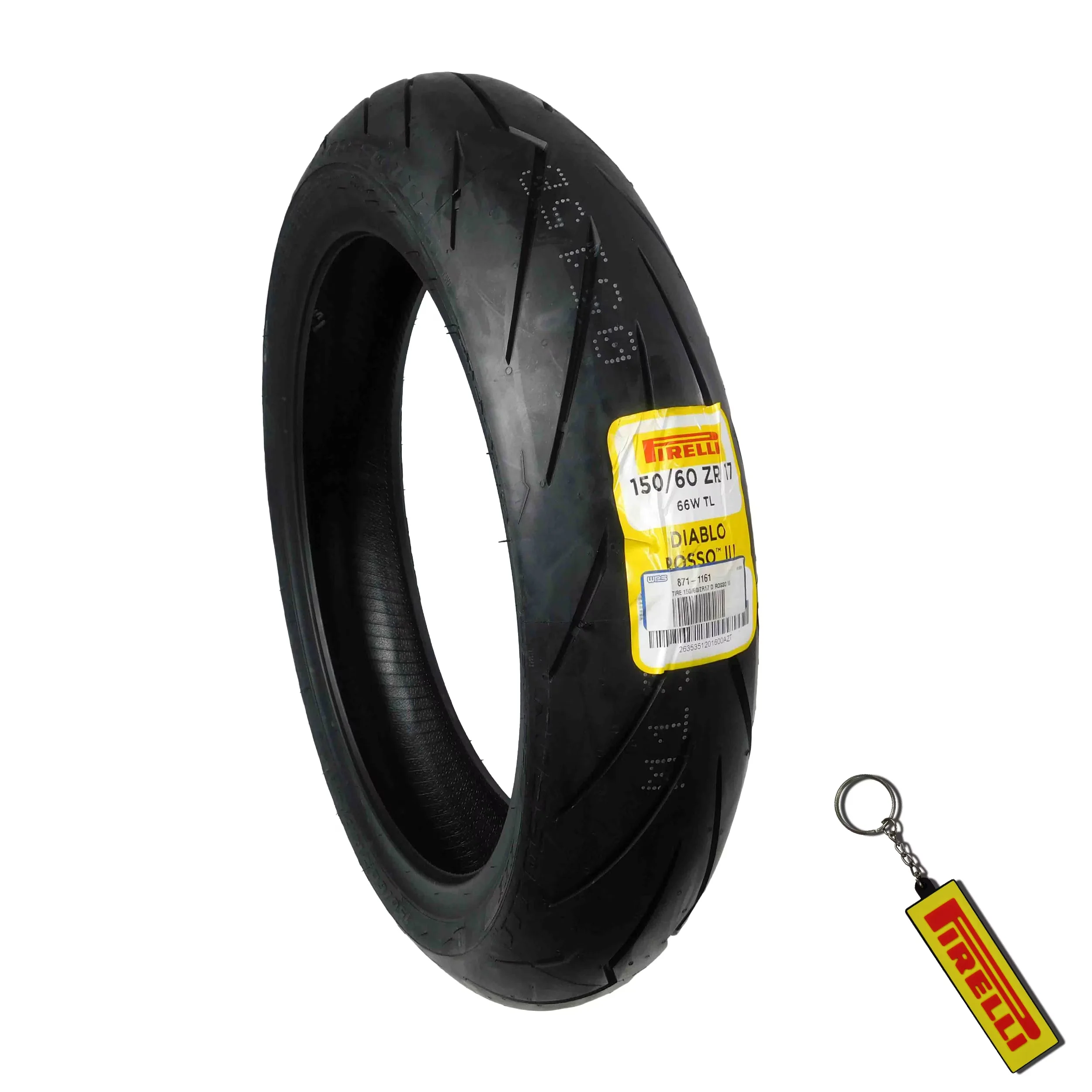 Efficient Motorcycle Tire with High Performance, & Reliable, Diablo Rosso III 150/ 66H Rear - Black Model FAB7D9