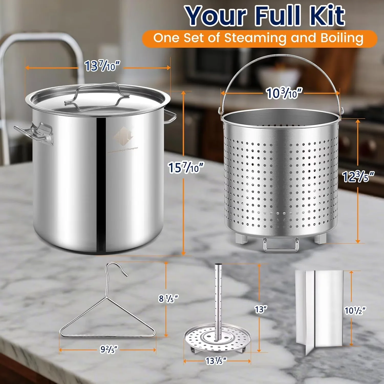 Outdoor Fryer Efficient with 220000 BTU - Stainless Steel for Outdoor, Large Model 501D19