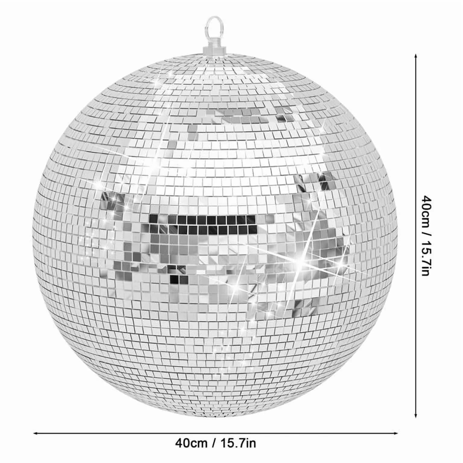 Novelty Light Classic with 16 Inch Silver Mirror Ball - Silver 16Inch for Living Room, Dorm Model 1A307D