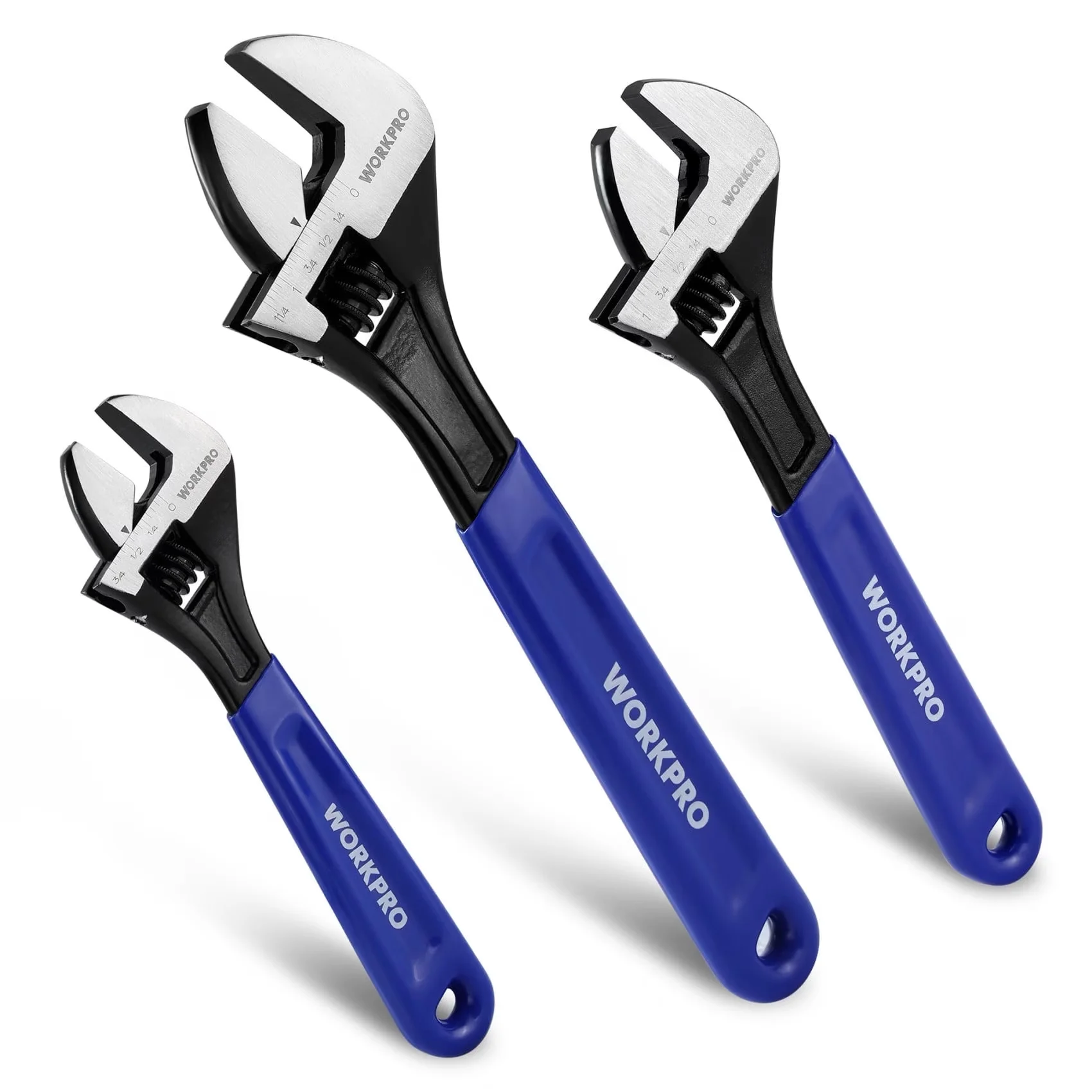 Hand Tool Set Premium with Long-Lasting, Adjustable, 8in: Jaw capacity of 1in (25mm) - Blue 6in, 8in, 10in for Home, Garage Model BA503F