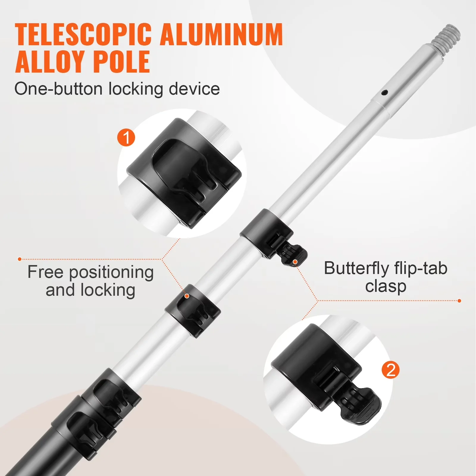 Modern Pole Saw with Telescoping - Black 9-20 - Premium Collection Model F5B633