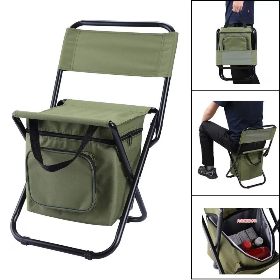 Quality Beach Chair with Portable, Foldable, insulation bag - Iron Green Model 988305
