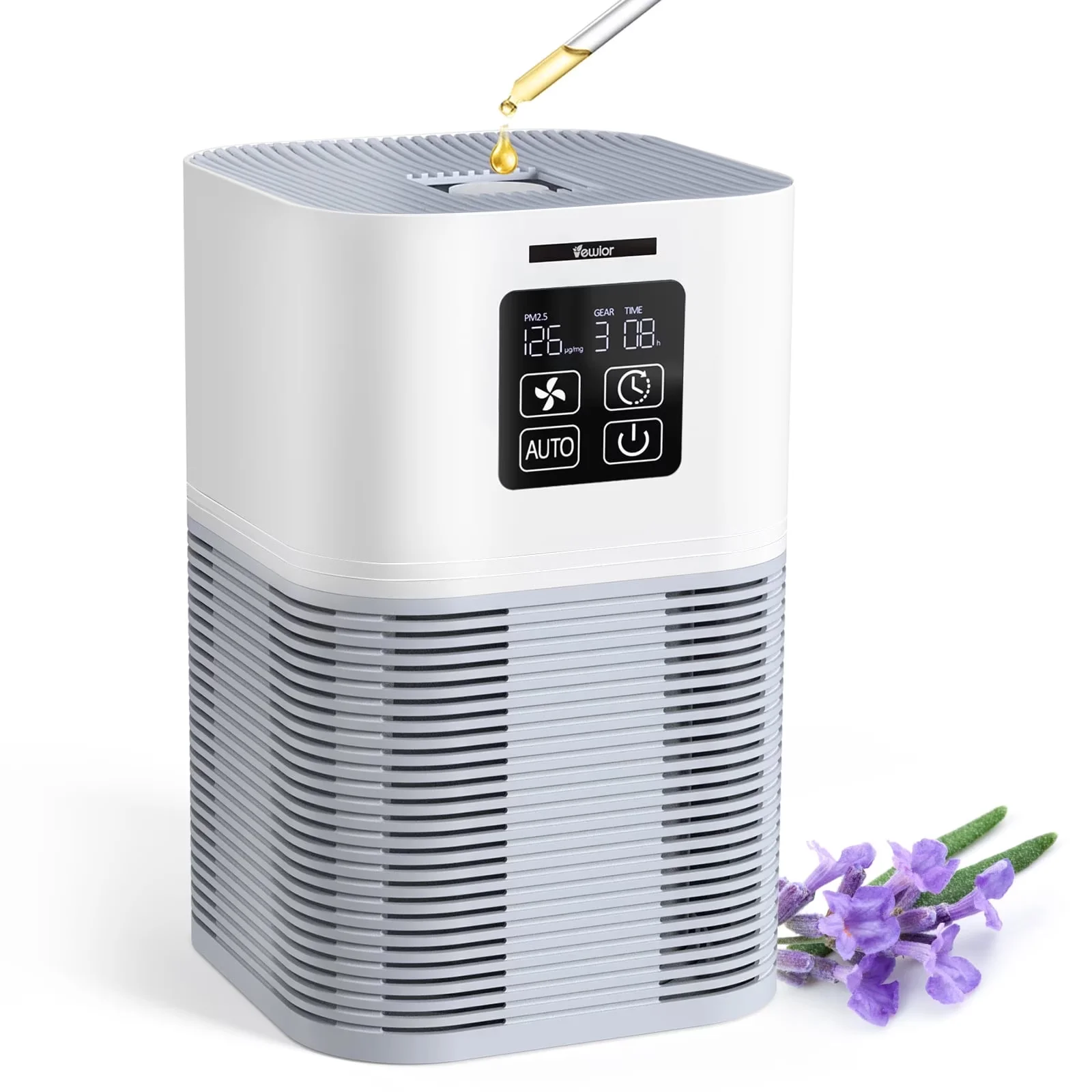 Air Purifier Stylish with Filter Change Indicator, Automatic Shut-Off, Variable Speed - Model 7B6636