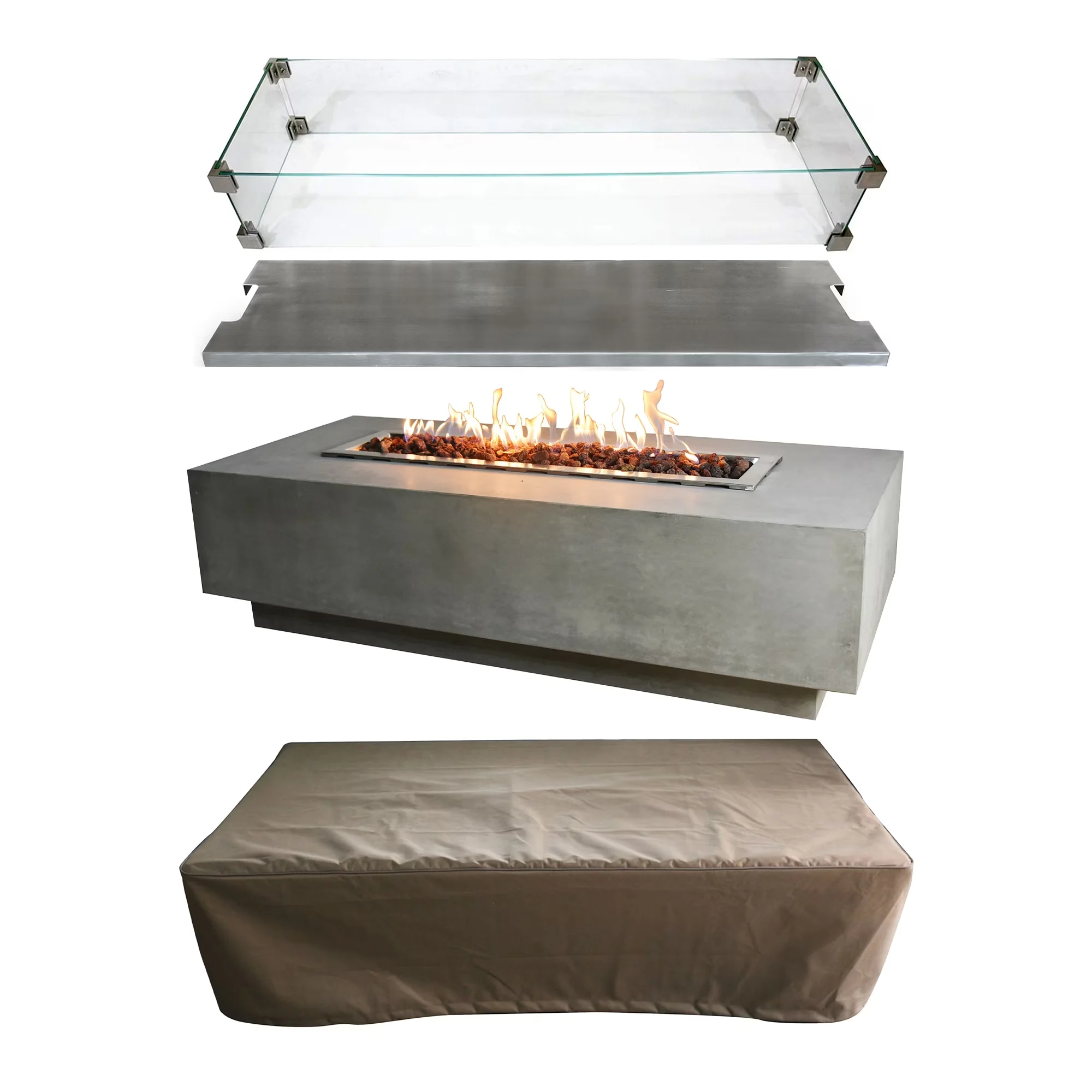 Outdoor Heating Essential with Burner ring size: 30 inches, Fuel type: Natural gas - Gray Gas Model 725102