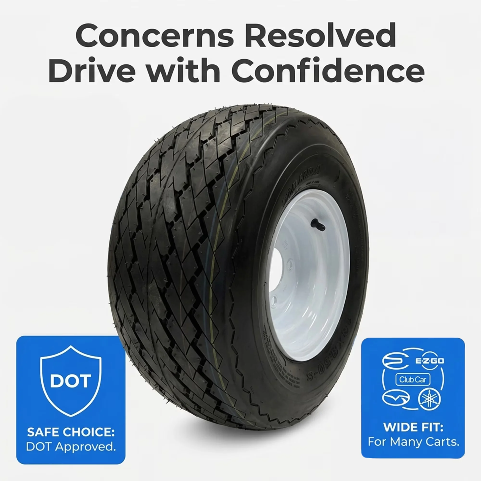 Innovative Trailer Tire with Tire Size: 18-8.50-8 Load Range: B - 18-850-8 Model CD66FB