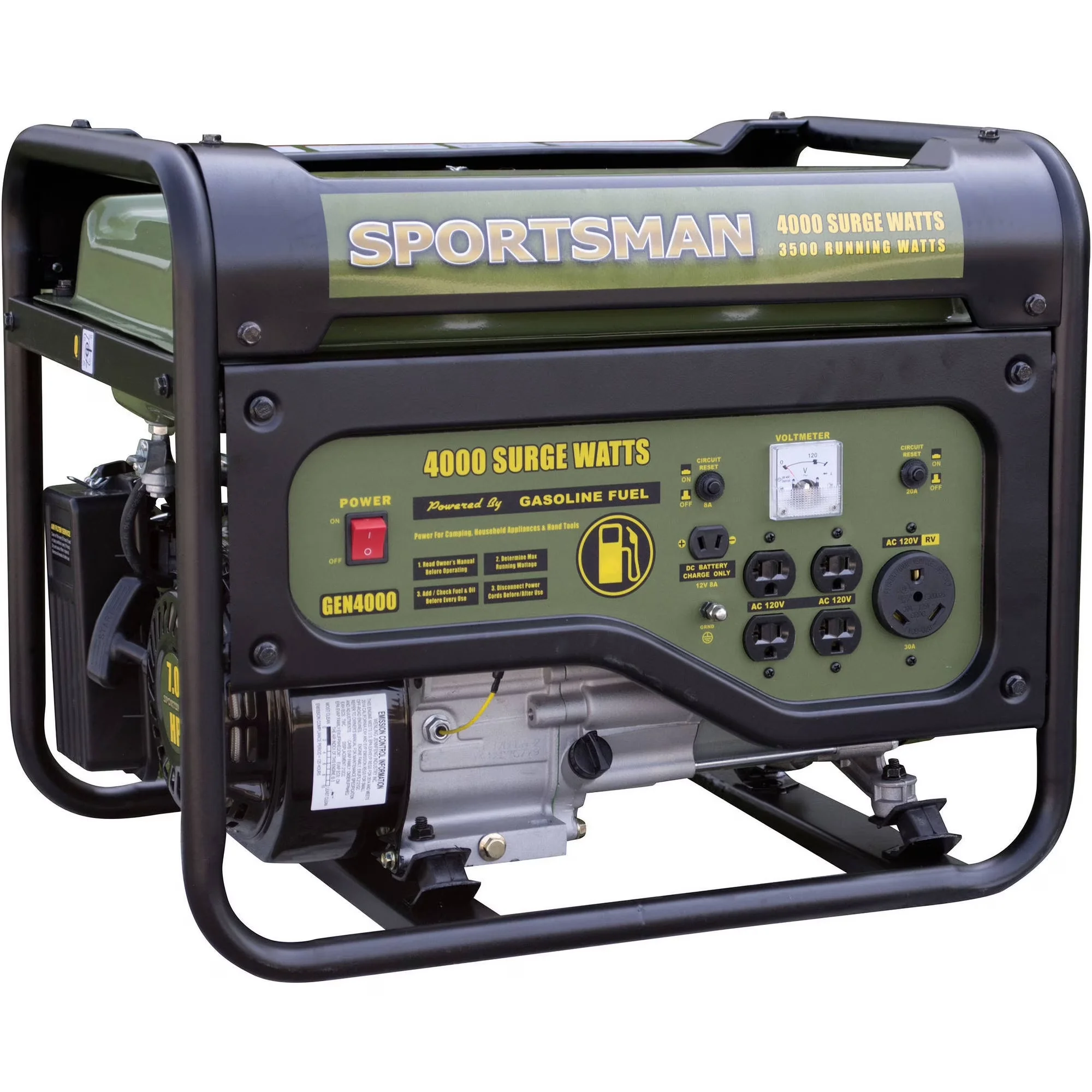 Quality Generator with 4000W, Low Oil Shutdown, Gasoline 4000W Portable - Model 1F21B6