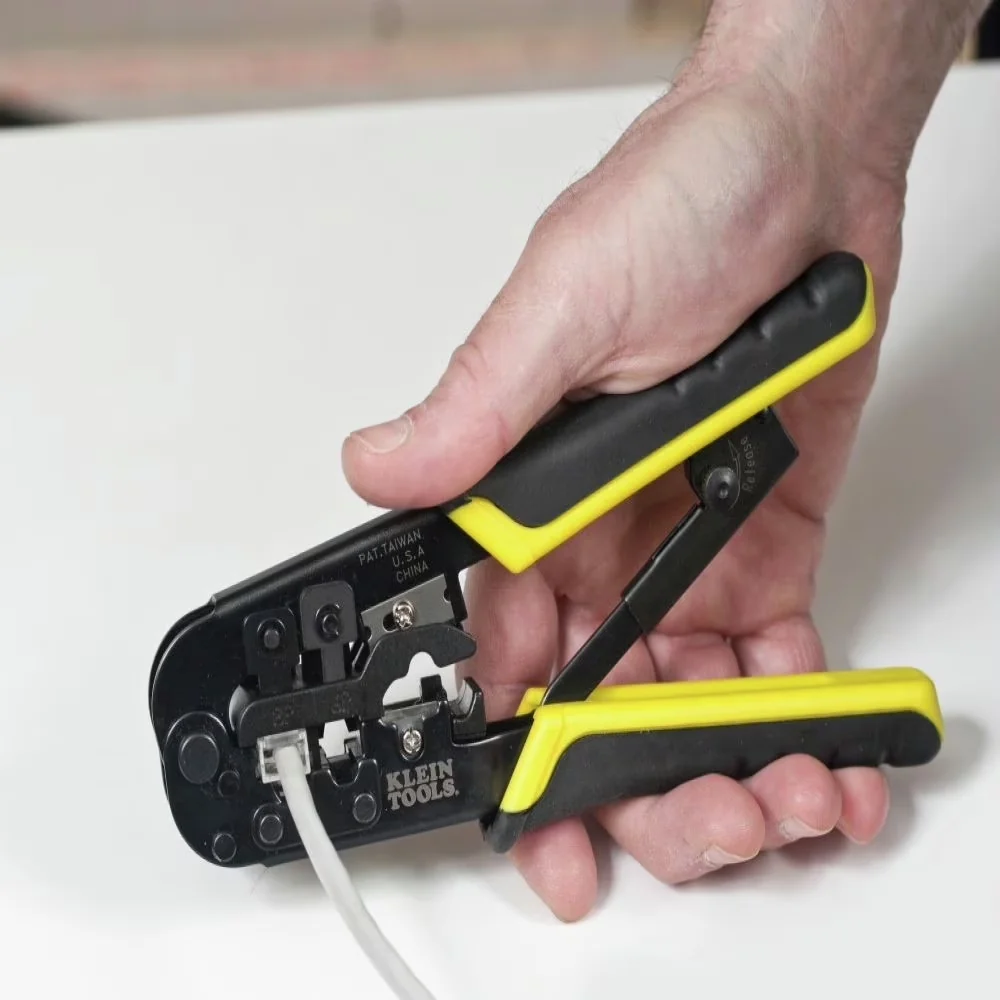 Pro Tool Essential with Precision, Ratcheting Modular Crimper/Stripper - Yellow One Size Model EF4D57