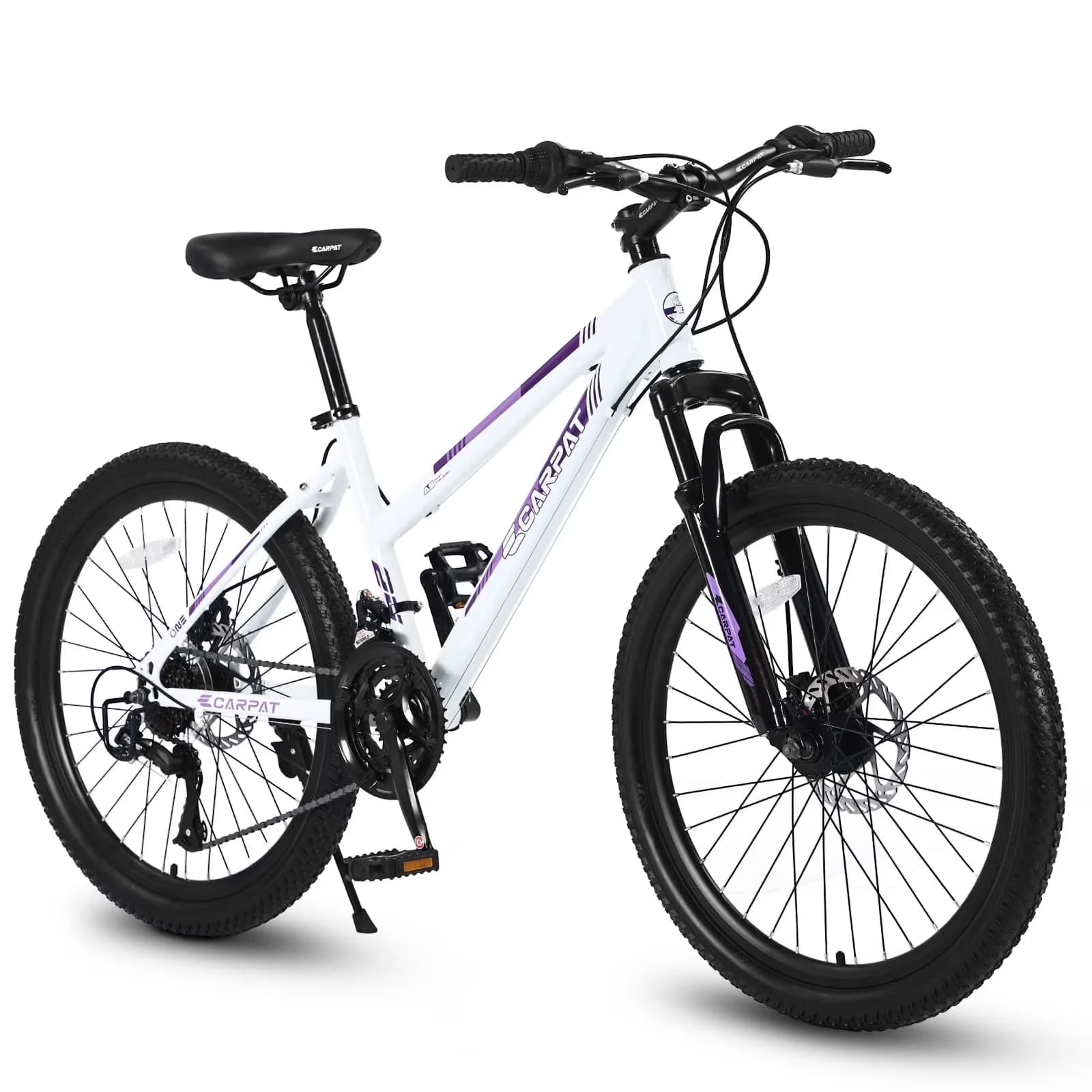 Classic Kids Bike with Adjustable Height, Adjustable Seat, Steel Frame (White/Pink) - White Model 715382
