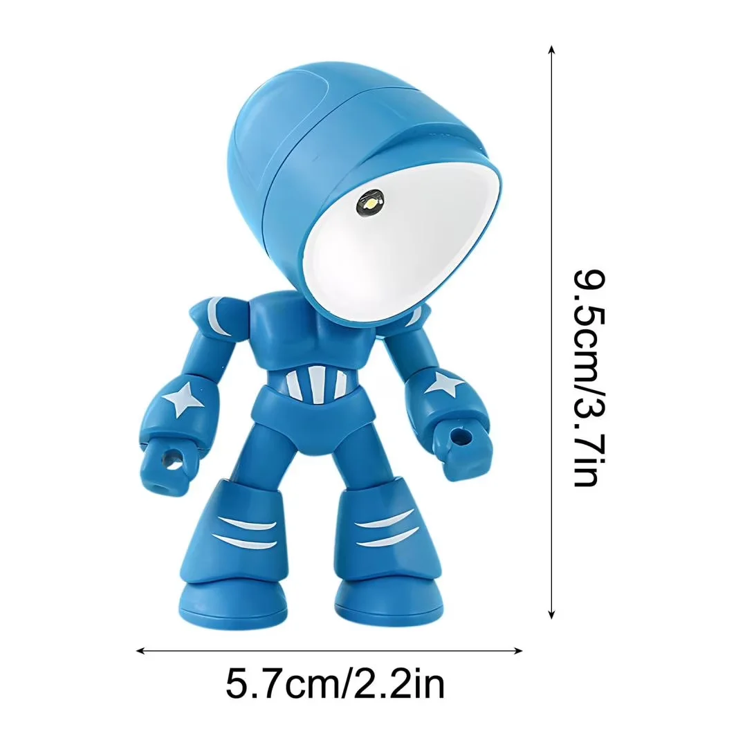 Versatile Lamp Set with LED, Battery, 2026 Posable Robot Table - Red Abs Model 4D9952