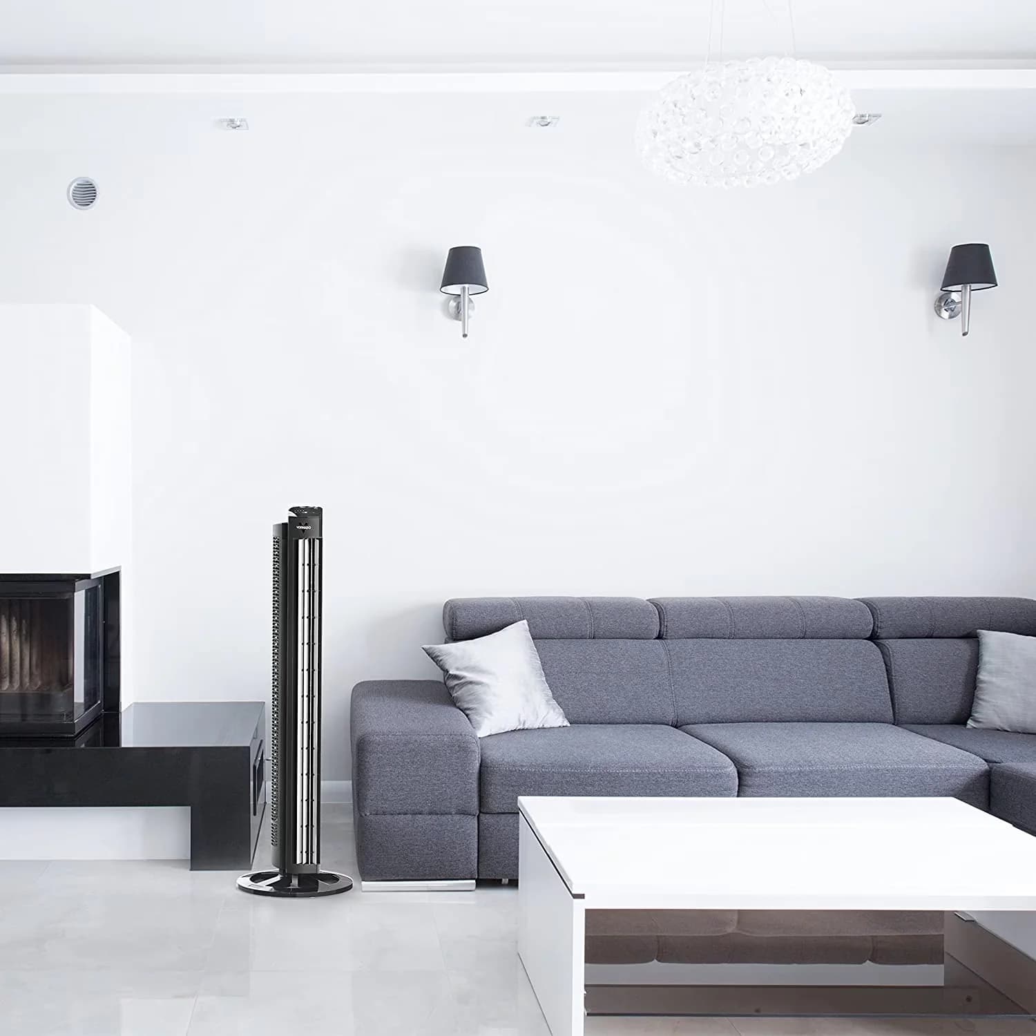 Stylish Fans In Cooling with Remote Controlled, All NEW Signature V-Flow Technology - Plastic Black Model 01ABFF