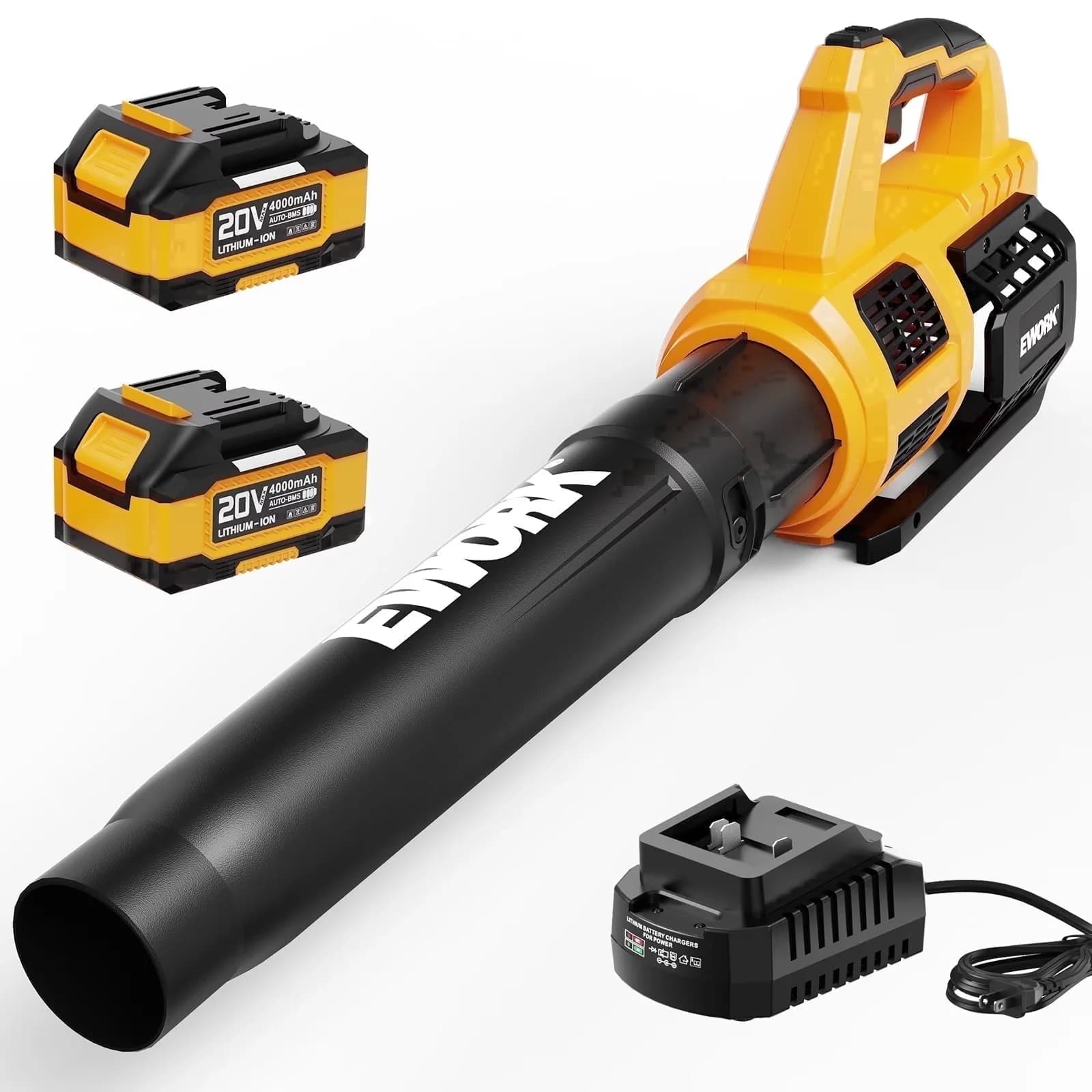 Quality Leaf Blower with Battery, 20V, Maximum Speed 150 Miles per Hour - Model 737E59