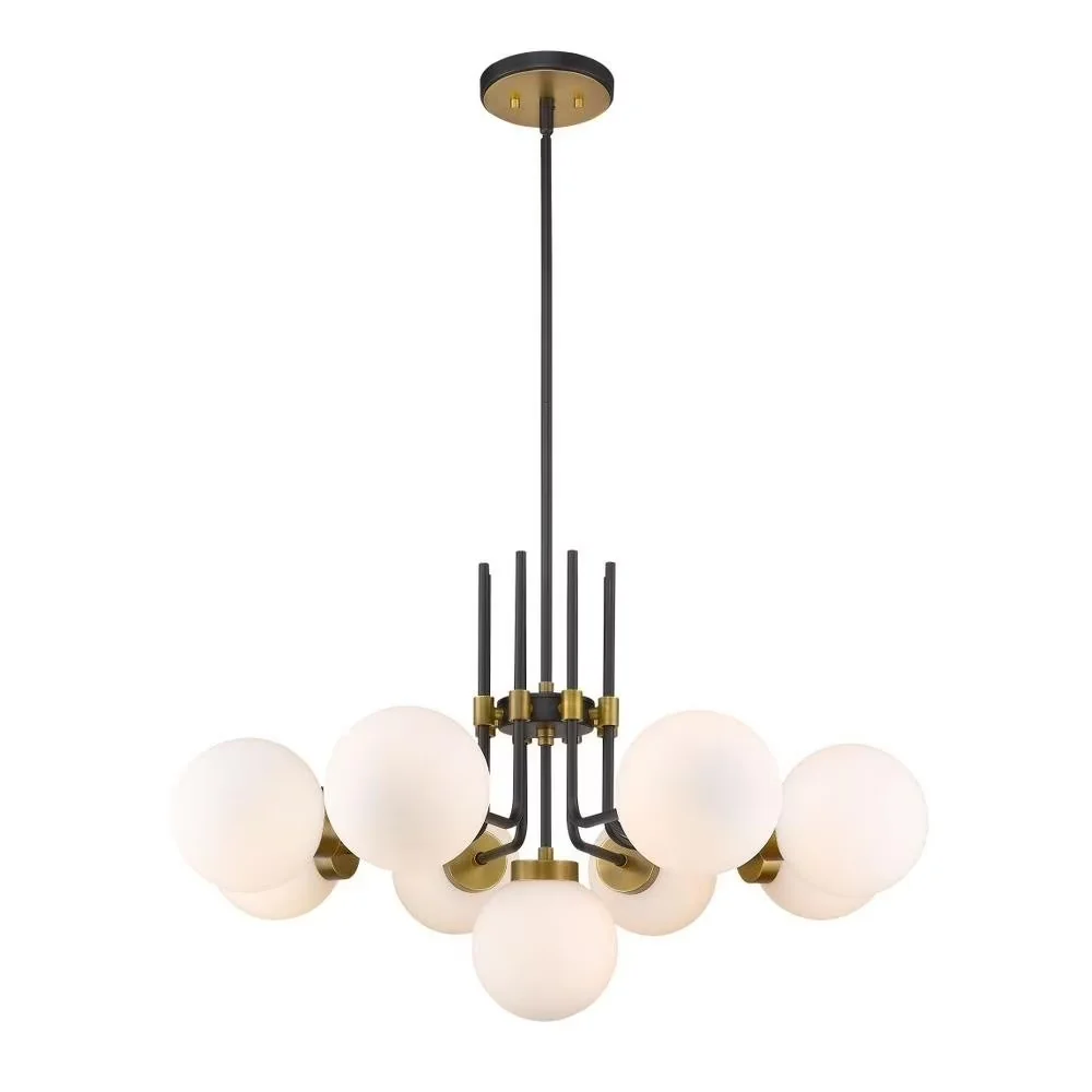 Efficient Ceiling Lights Fixture with Traditional, Dimmable, Number Of Bulbs: 9 - Black Steel Model 206A0B