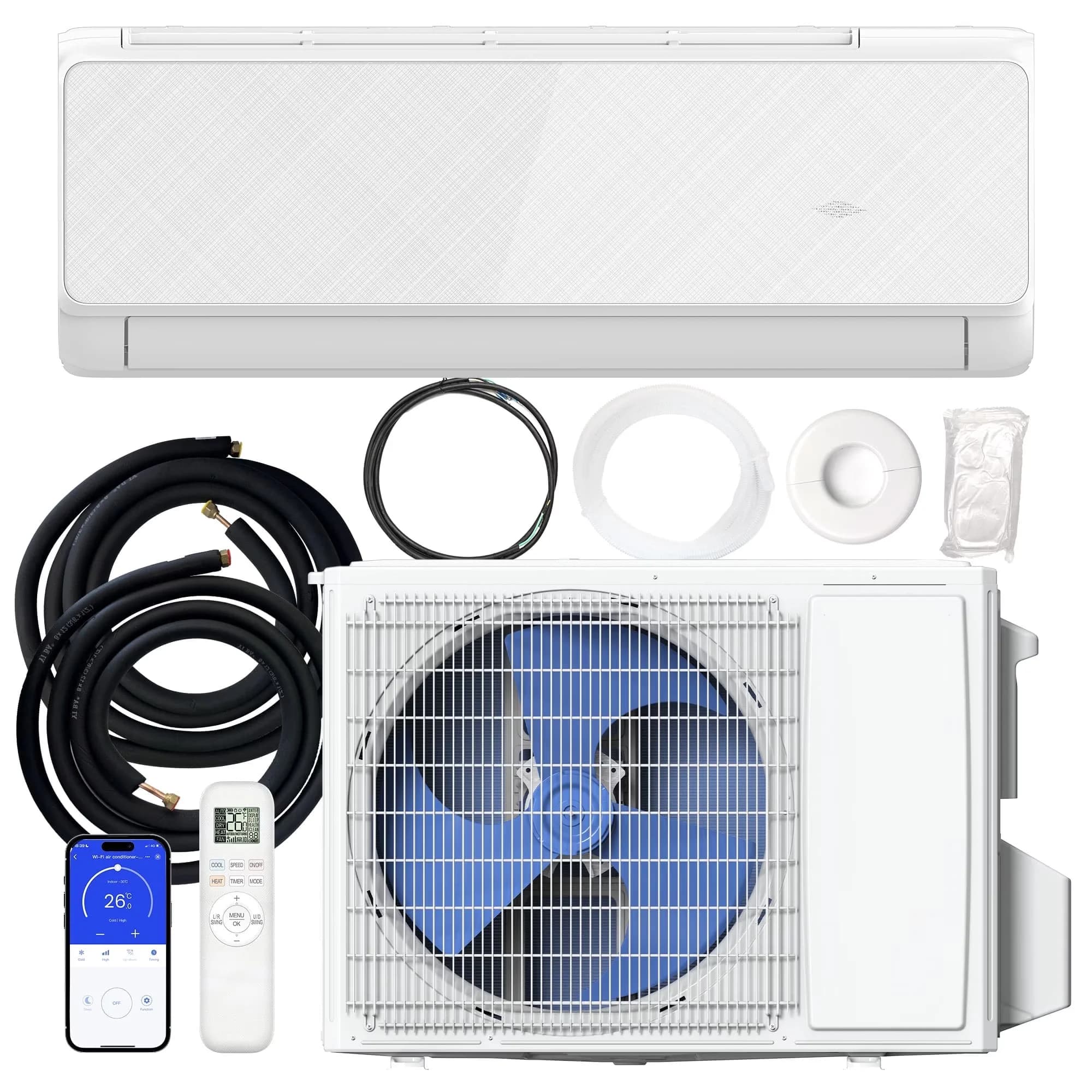 Air Conditioner Versatile with 12000 BTU, 115V, 12000 BTU Split and heat - White Model 55AD66