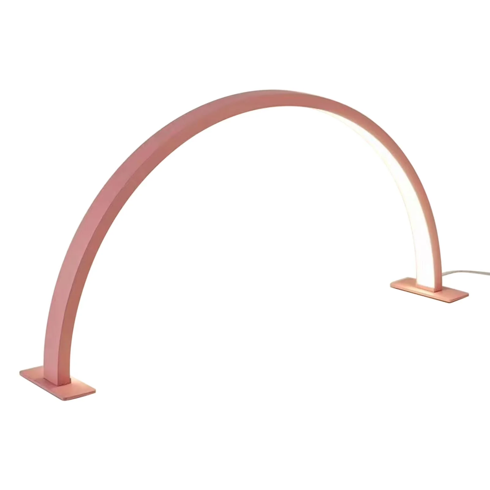 Versatile Lamp Set with LED, Modern, Foldable Nail Desk - Metal Pink - Quality Construction Model F1860B