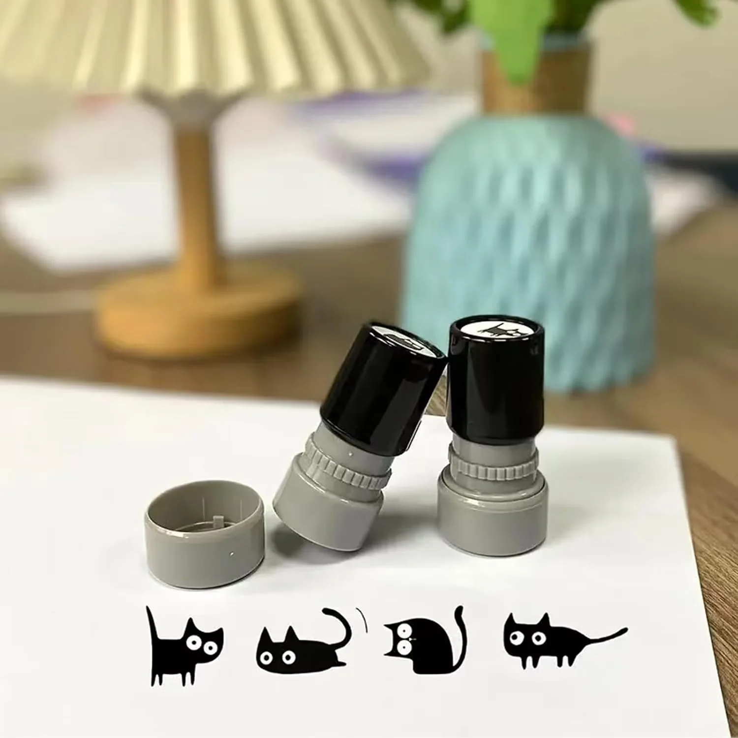 Innovative Moving with Cat Stamps Self Inking, Mini Kitten Stamp Set, Cat Pattern Stamp - Abs Model D7516E