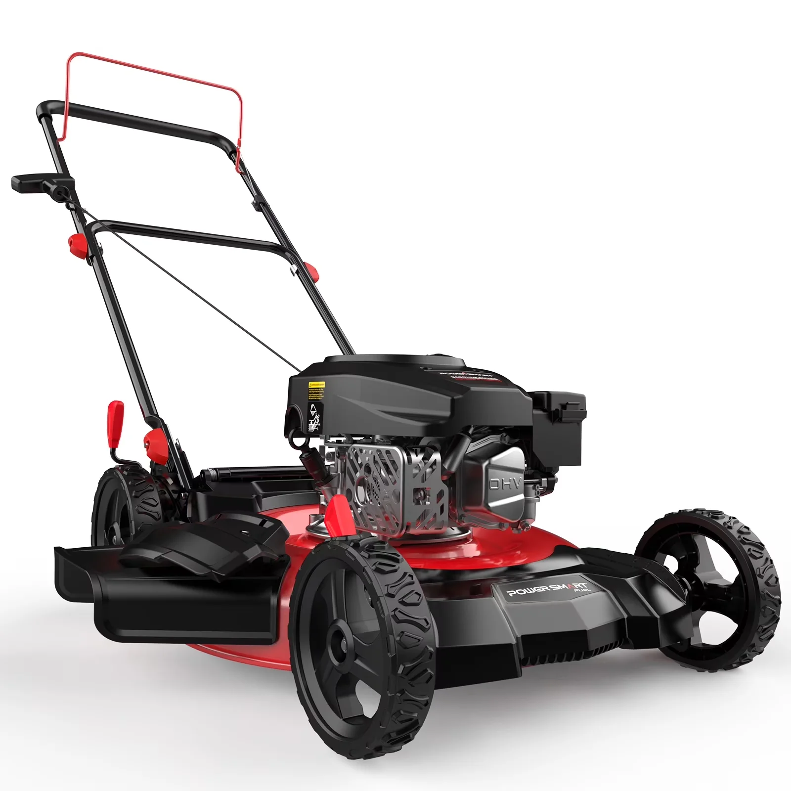 Premium Push Mower with Adjustable Cutting Height, Mulching, 2-in-1 Side Discharge & Mulching - Red Model 83AE94