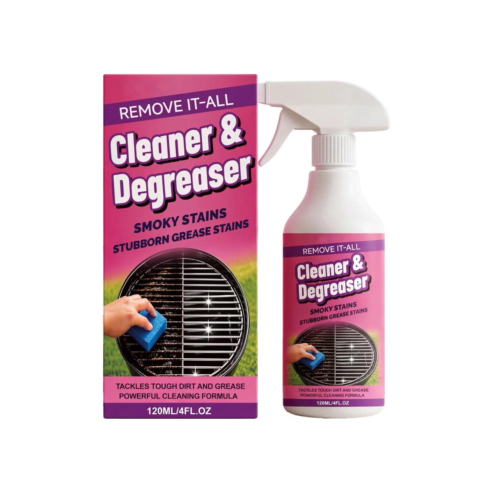 Combo Grill Reliable with Fume Free Fast Acting Deep Cleaning, Oven Cleaner Heavy Duty Degreaser Spray for Kitchen - Model 52AC8C