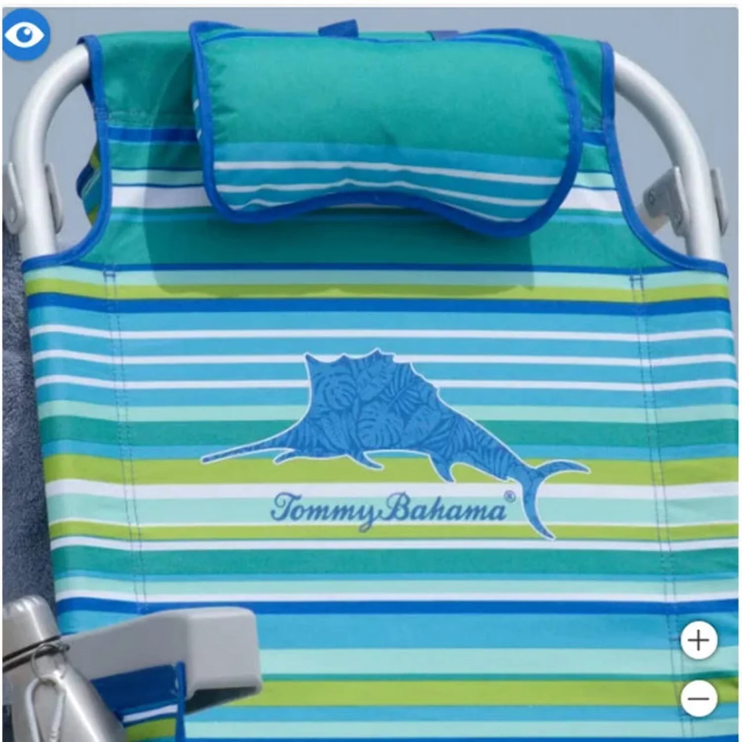 Classic Beach Chair with Adjustable, Folding, Safety Locking Hinges on Rear Legs - Multicolor Model CFC75C