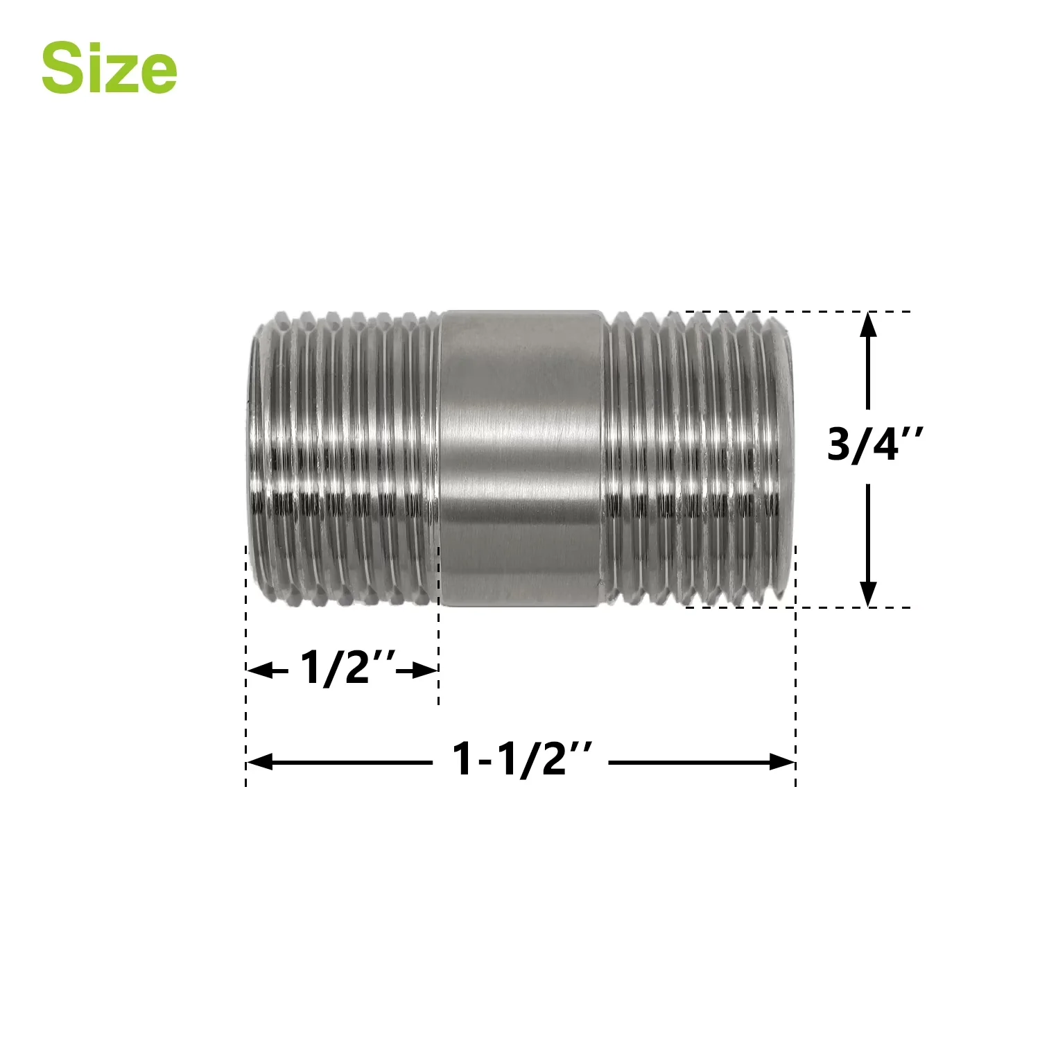 Quality Plumbing with Durable, 1-1/2" Long, Brushed Nickel Finish - Silver Brass Model 886EBF