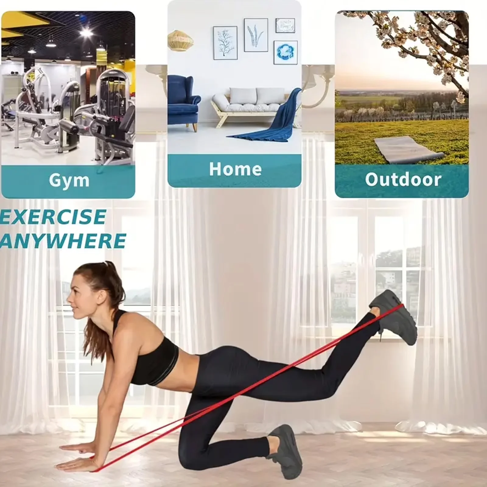 Essential Home Gym Accessory with Anti-Slip, Workout Bands - Pull Up Assist Bands Multicolor for Home Model 40B943