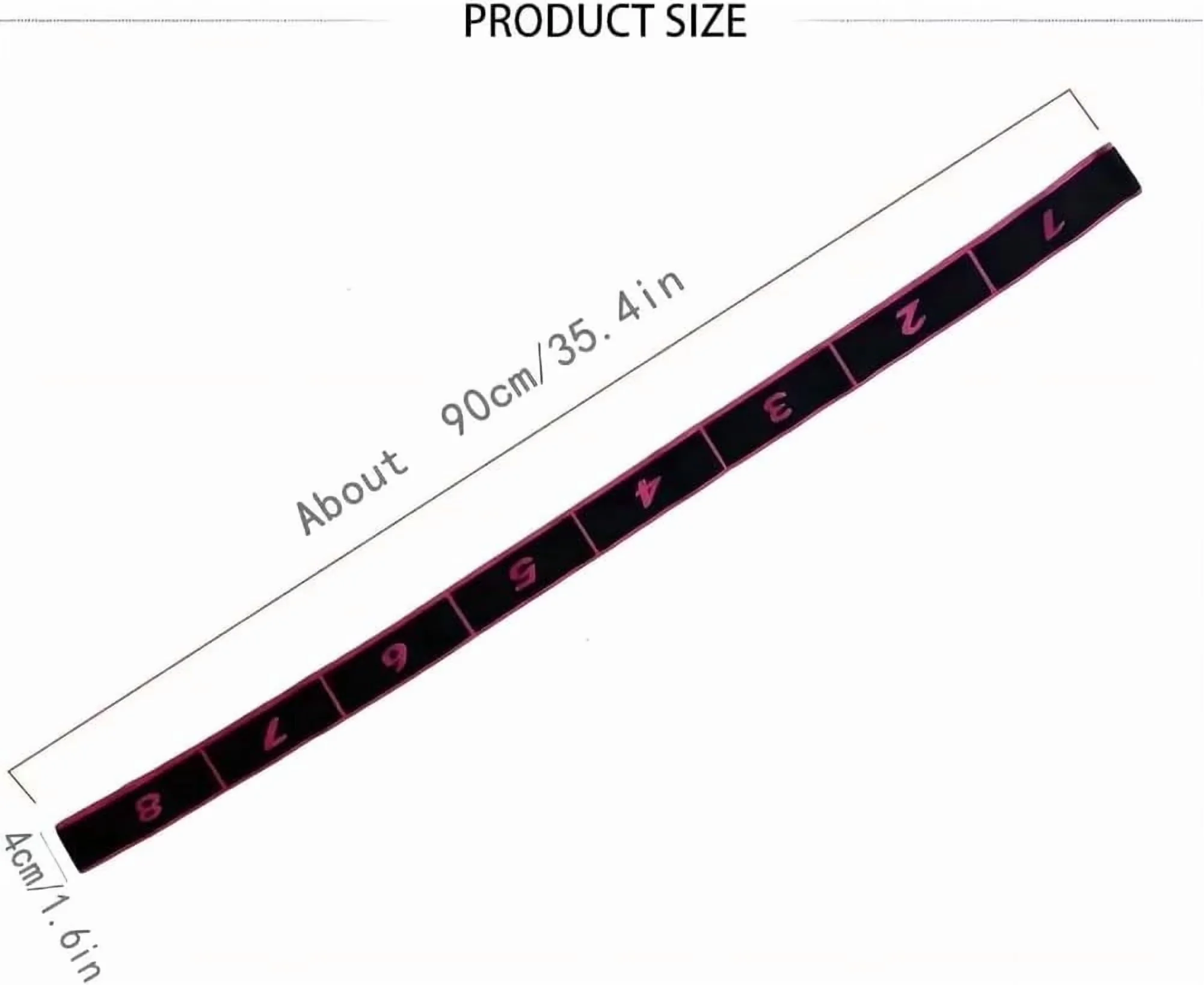 Premium Home Gym with 12 Segment Stretch Bands, Numbered Elastic Resistance Band - Red Model 9768A0