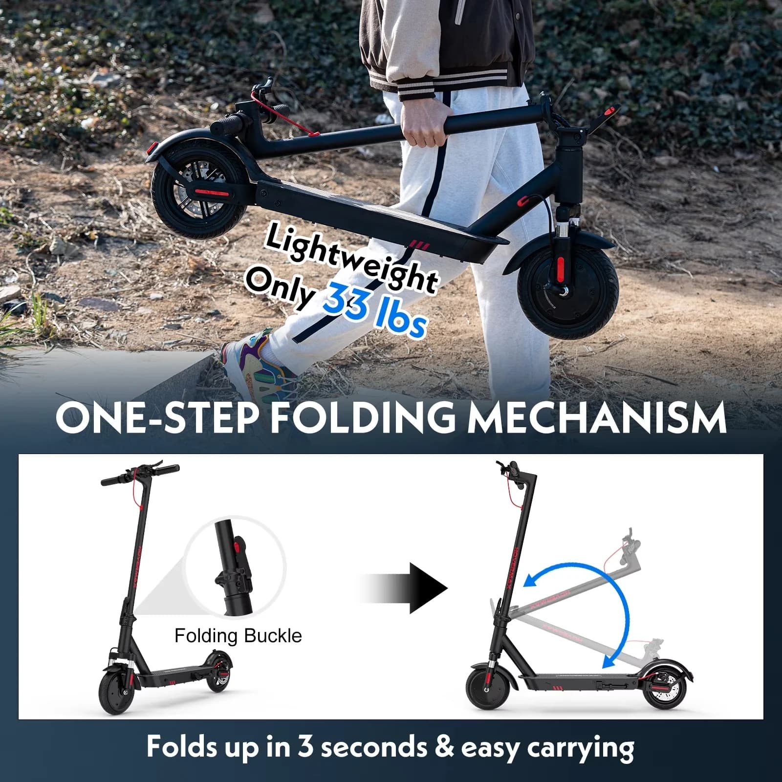 Classic Scooter with 350W, Foldable, Electric - Solid Tires for Everyday Use Model AE8F20