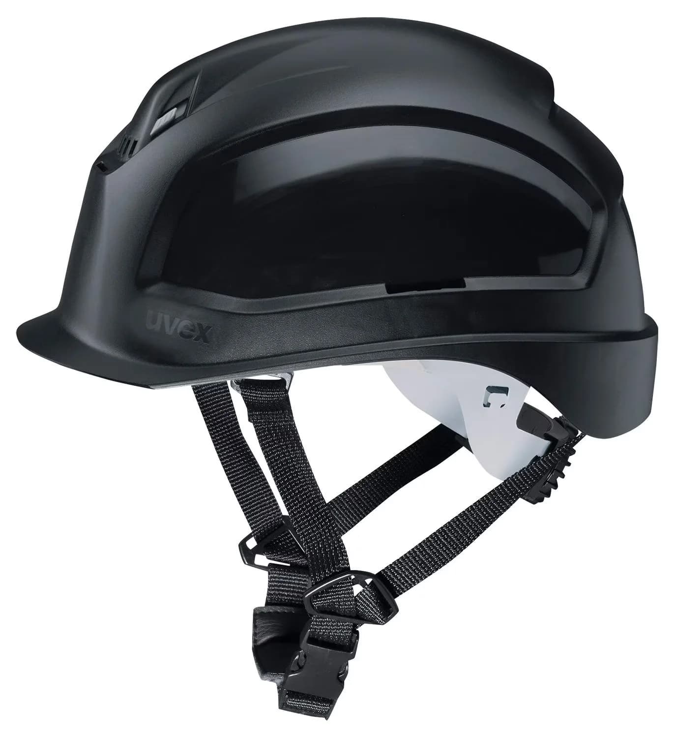 Modern Protective Equipment with Cooling Vents, Construction Helmet, 4-Point Chin Strap and Ventilation Hol - ?Polyethylene Black Model 8077B1