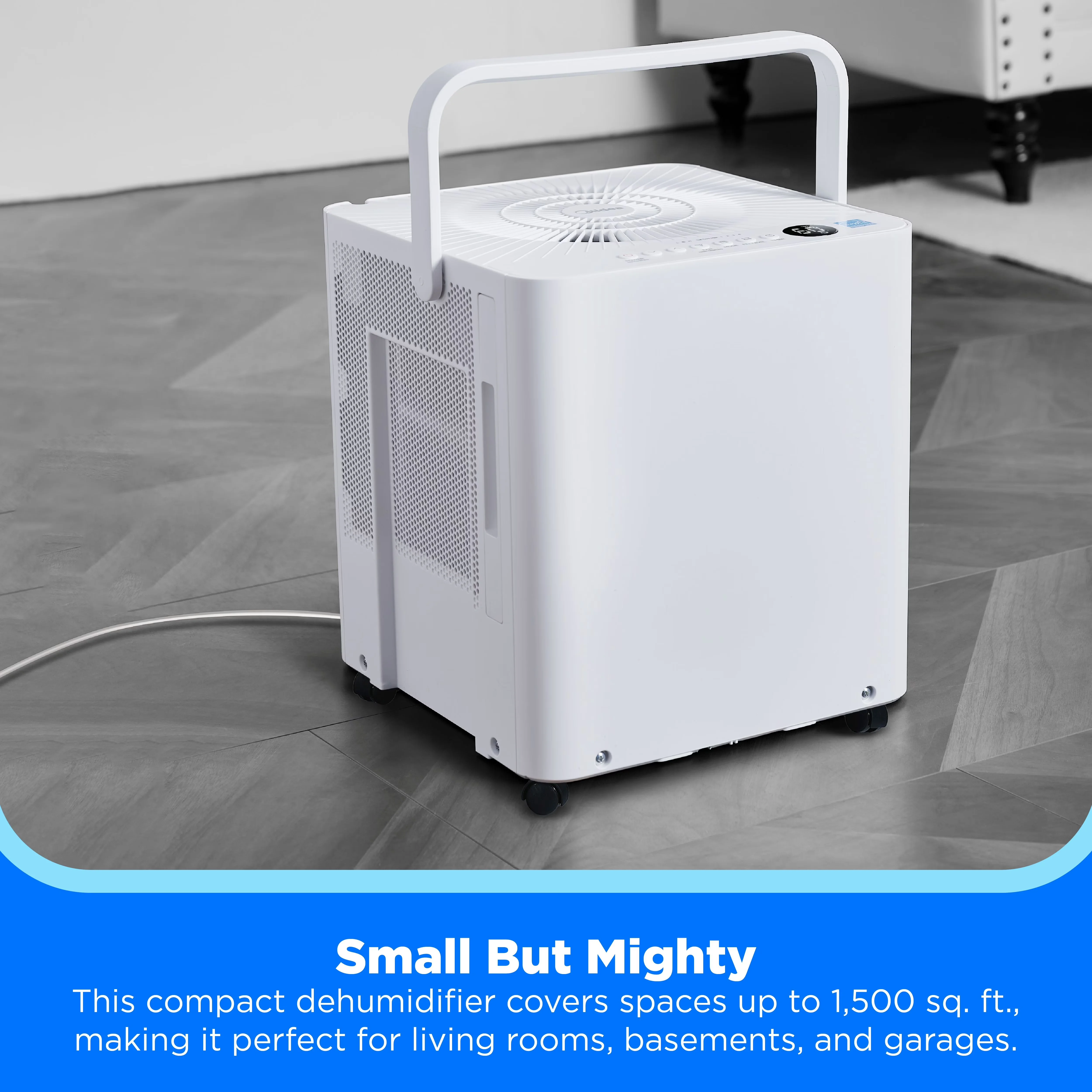 Modern Dehumidifier with Bucket Full Indicator, Energy Efficient - White Model 644B27