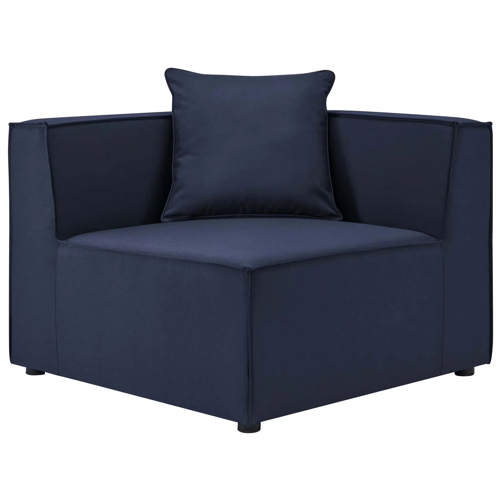 Professional Outdoor Sofas Sectional with Contemporary, Water-Resistant, Material: Fabric - Blue Fabric Model D15E89