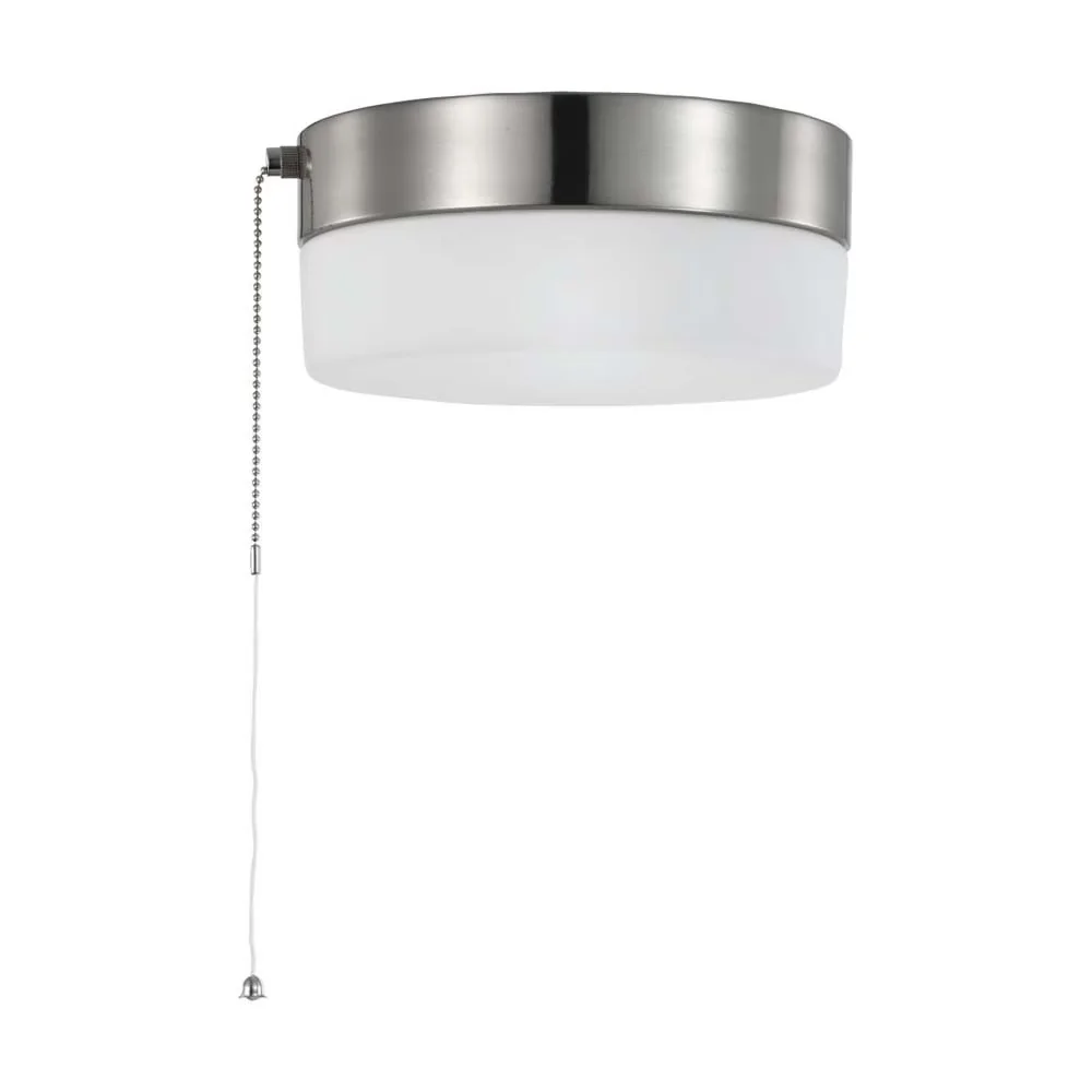 Versatile Ceiling Lights Fixture with LED, 12W, 12W LED Flush Mount - Silver Glass & Steel Model 3B2B9C